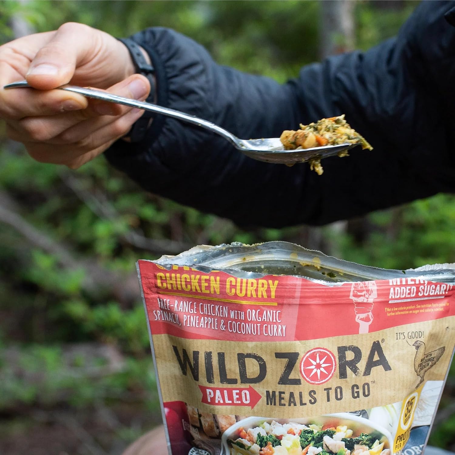 Wild Zora Paleo Freeze Dried Meals for Backpacking & Camping - Healthy Gluten Free & Grain Free Camping Meals/Backpacking Food + No Added Sugar - Great for Travel (Cliffside Coconut Berry 2-Pack)