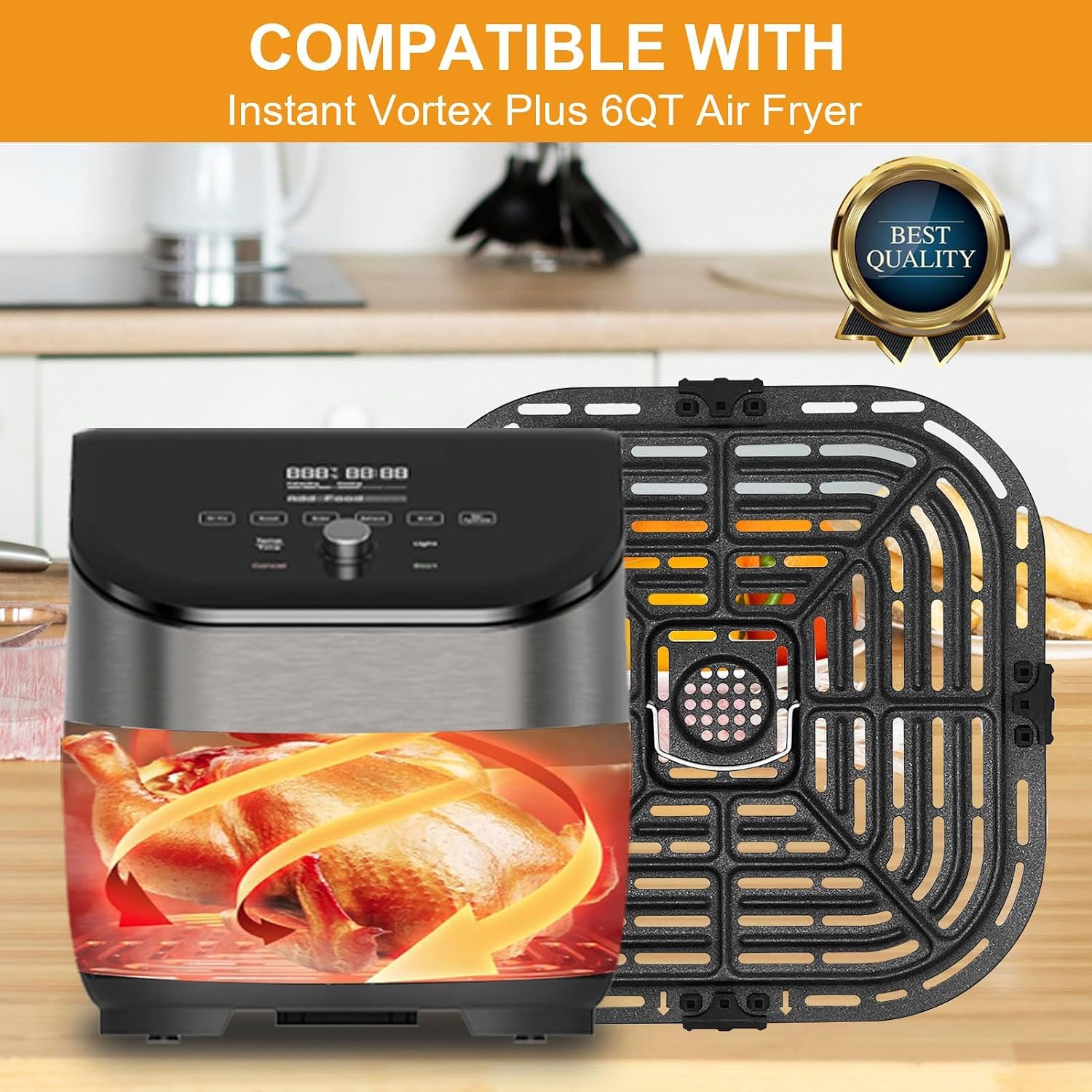 GXF Air Fryer Grill Pan for Instant Pot Vortex Plus 6 in 1 5.7QT 6 QT Gourmia GAF735 6 QT Air Fryer
