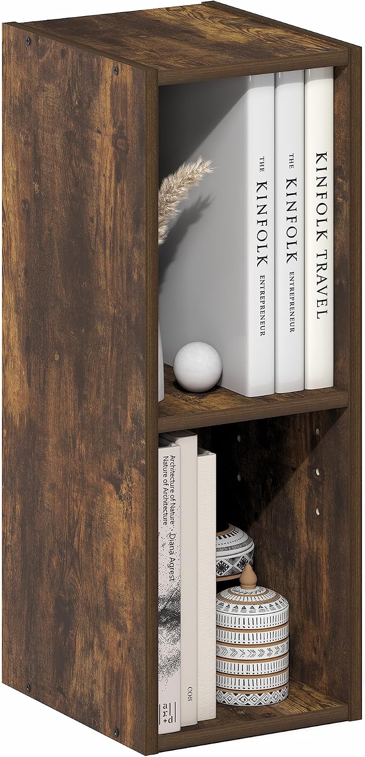 Furinno LUDER Book Shelf, 6-Tier Tall Modern Bookshelf, Bookcase with Open Shelves, 9.3 x 12 x 71, for Living Room, Bedroom, Home Office, White
