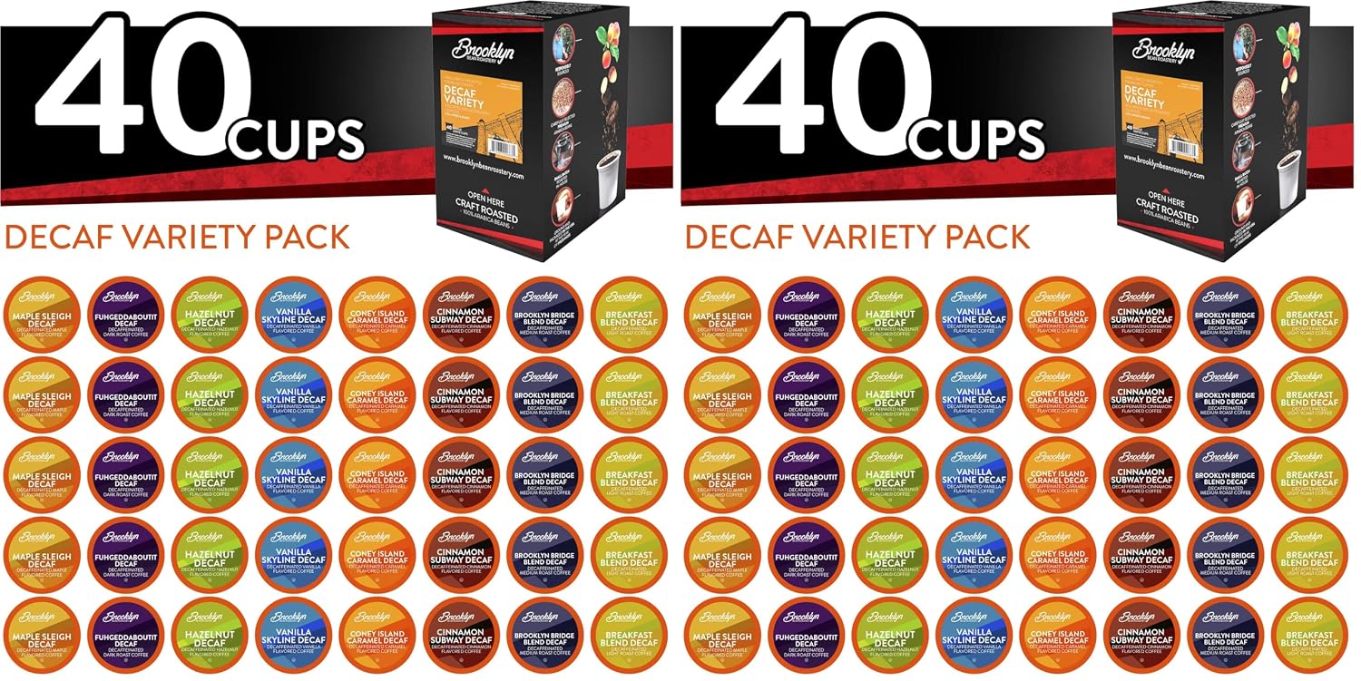 Brooklyn Beans Colombian Gourmet Coffee Pods - Compatible with Keurig K Cup Brewers Including 2.0 Machines, 40 Count, Rich and Smooth Colombian Medium Roast