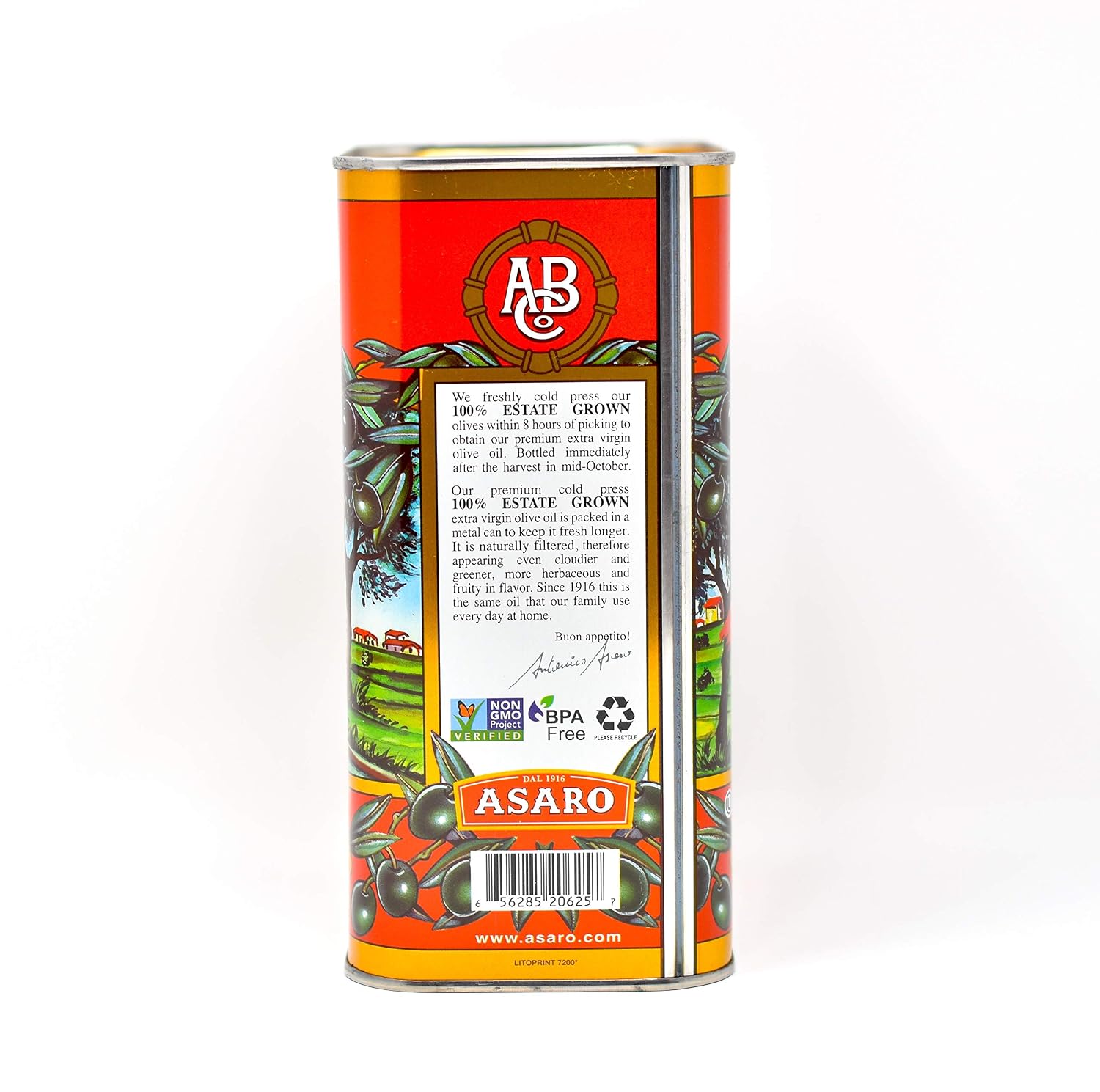 Partanna Robust Extra Virgin Olive Oil, 101 fl oz (3 L) Tin | Premium 100% Castelvetrano Oil, High Polyphenol, First Cold Pressed, Early Harvest in Sicily, Award Winning Italian EVOO