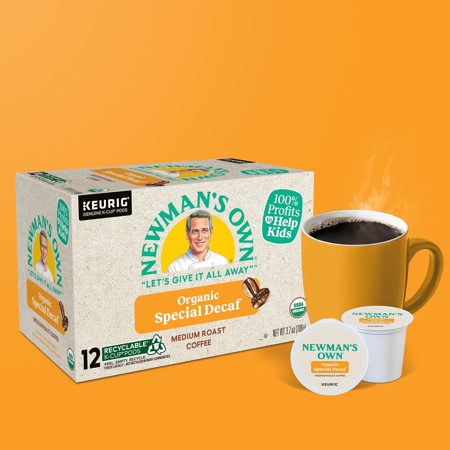 Newman's Own Organics Special Blend Keurig Single-Serve K-Cup Pods, Medium Roast Coffee, 96 Count