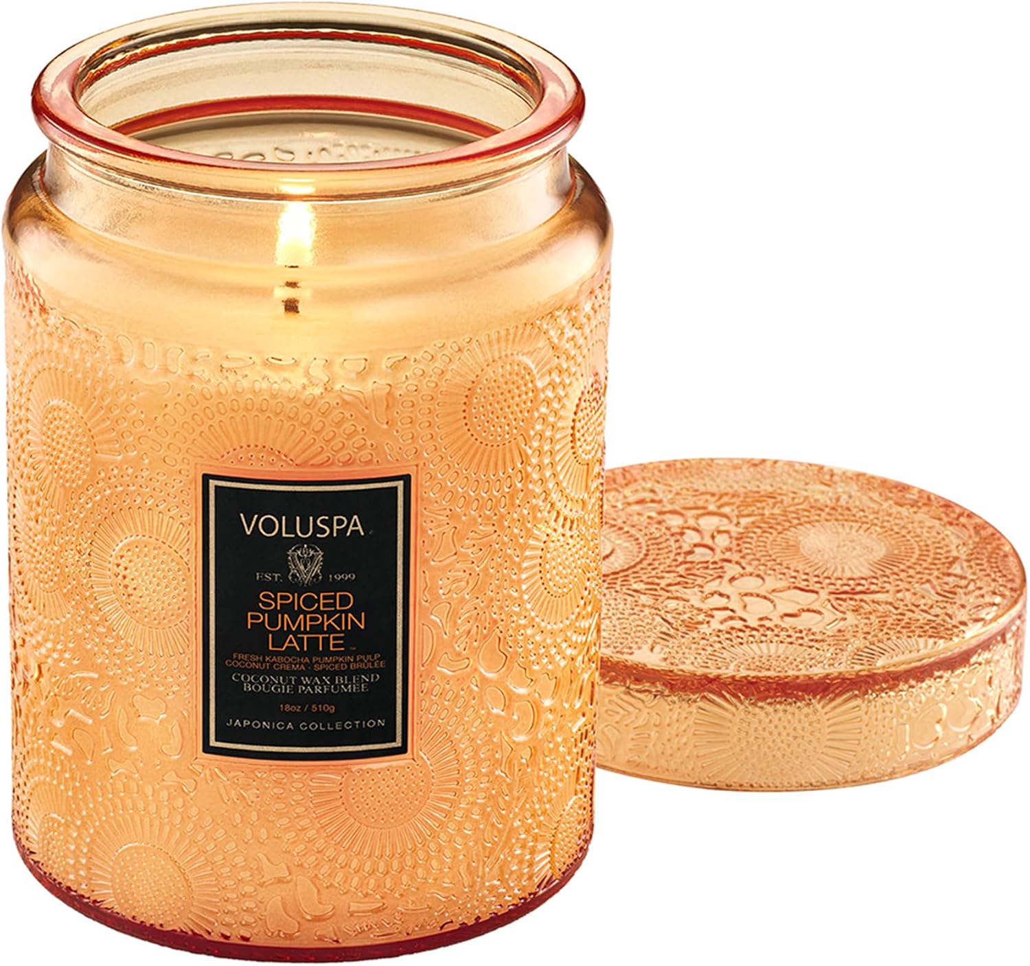 Voluspa French Cade Lavender Large Scented Candle Jar 18 Oz, 100 Hr Burn | Coconut Wax Blend in Decorative Glass, Clean Even Burn, USA Handcrafted Gift for Hosts, Fragrance Lovers & Relaxed Rooms