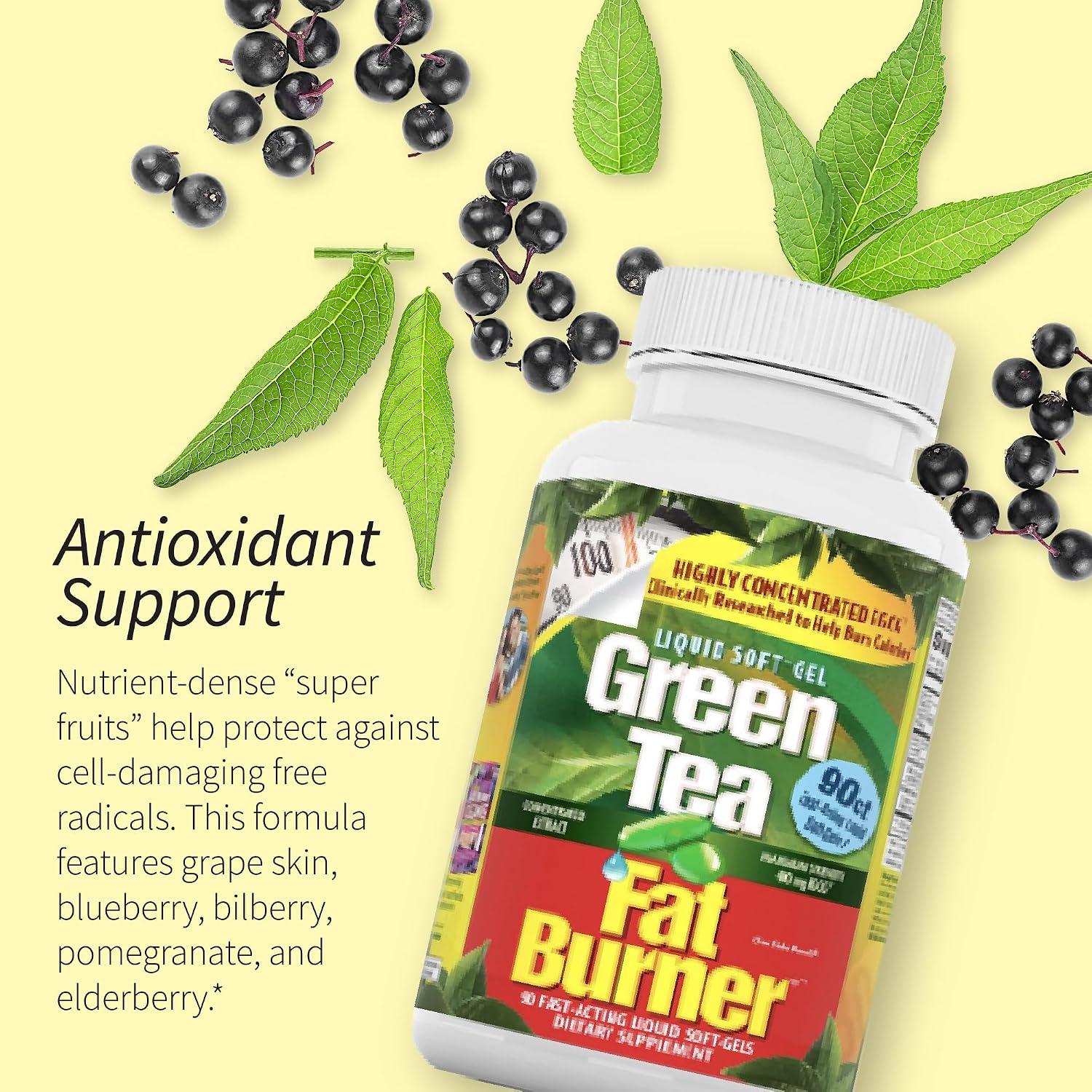 Applied Nutrition Green Tea Fat Burner Weight Loss 90 Softgels Pack of 2 | Supports Weight Management for Women and Men | Metabolism Support | 2 X 90 Liquid Soft-Gels