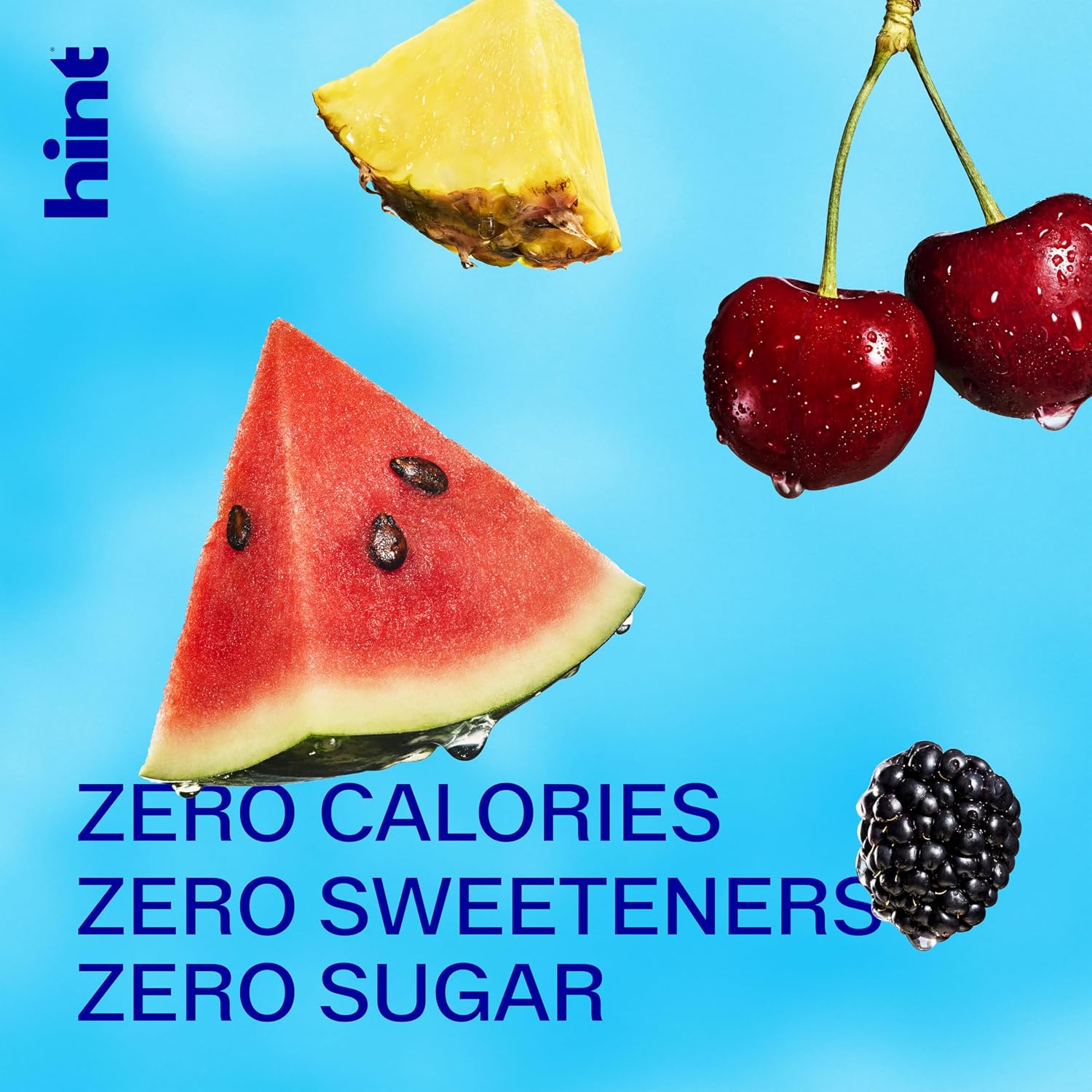 Hint Flavored Water Zero Sugar 0 Calories - Pineapple 16 FL Oz (12 pack) | Crisp, refreshing water, fruit flavors. 0 calories, 0 sugar, 0 sweeteners. Hydration for wellness. Gluten-free, Kosher, Vegan