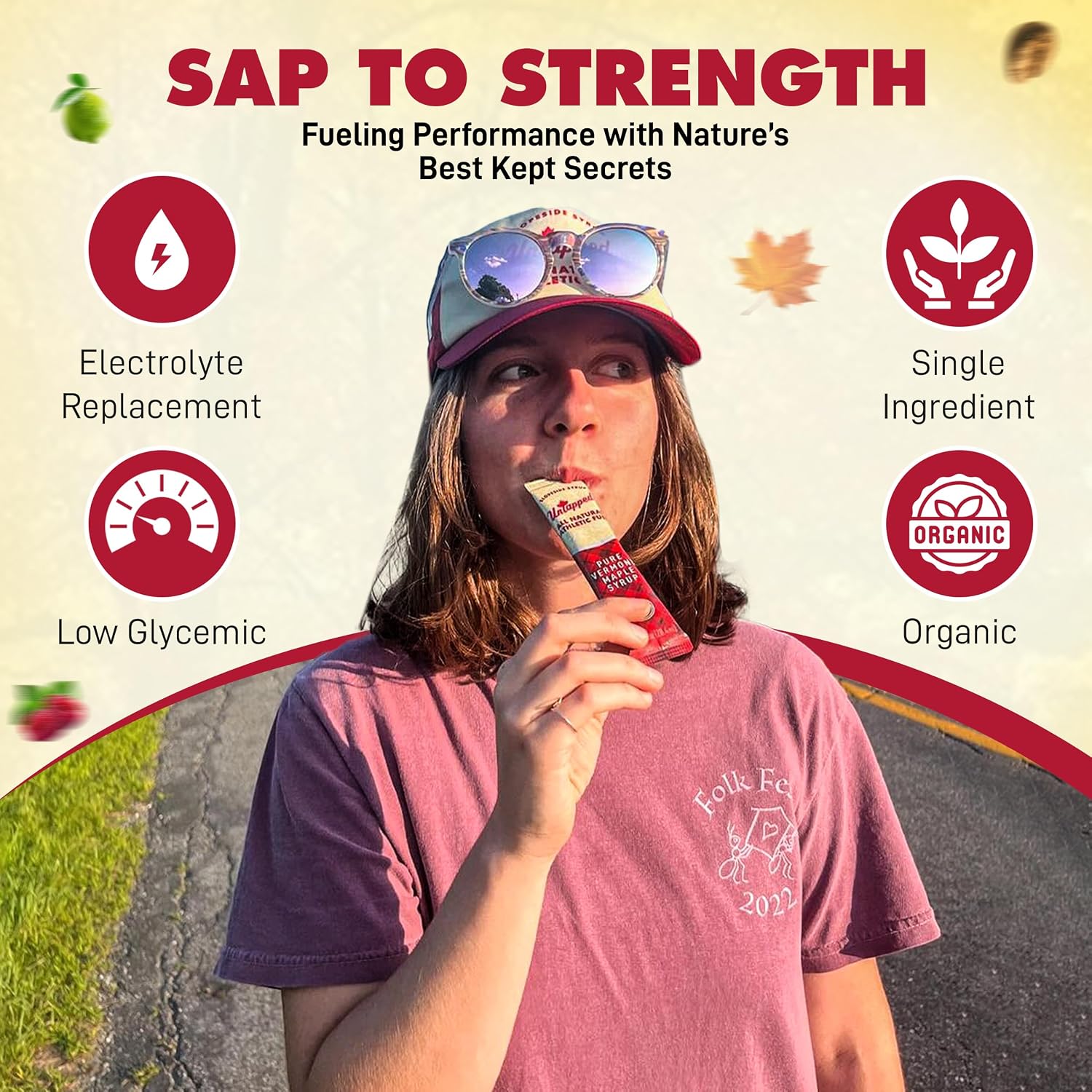 UnTapped Vermont Maple Syrup Packets for Athletes, Box of 20-0.96 Fl Oz | Organic Pure Maple Syrup for Natural Endurance Energy | Fuel to Keep You Running Longer