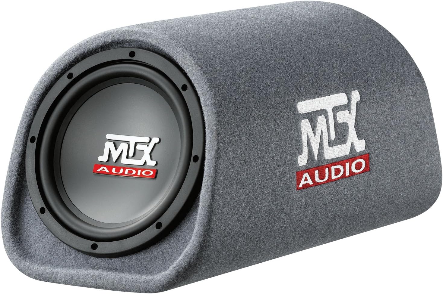 MTX RT8PT 8" 240 Watt Amplified Loaded Subwoofer Tube Audio Set w 8 Ga. Amp Wiring Kit