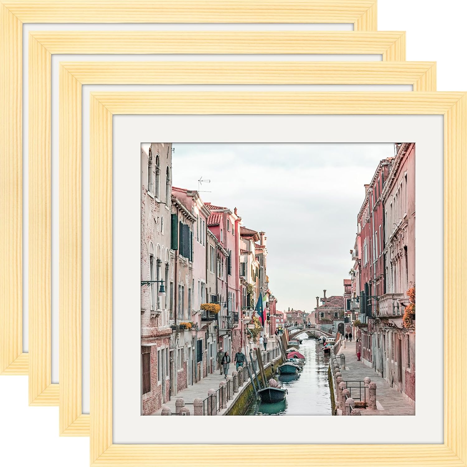 WUTL 8x8 Black Picture Frames Square