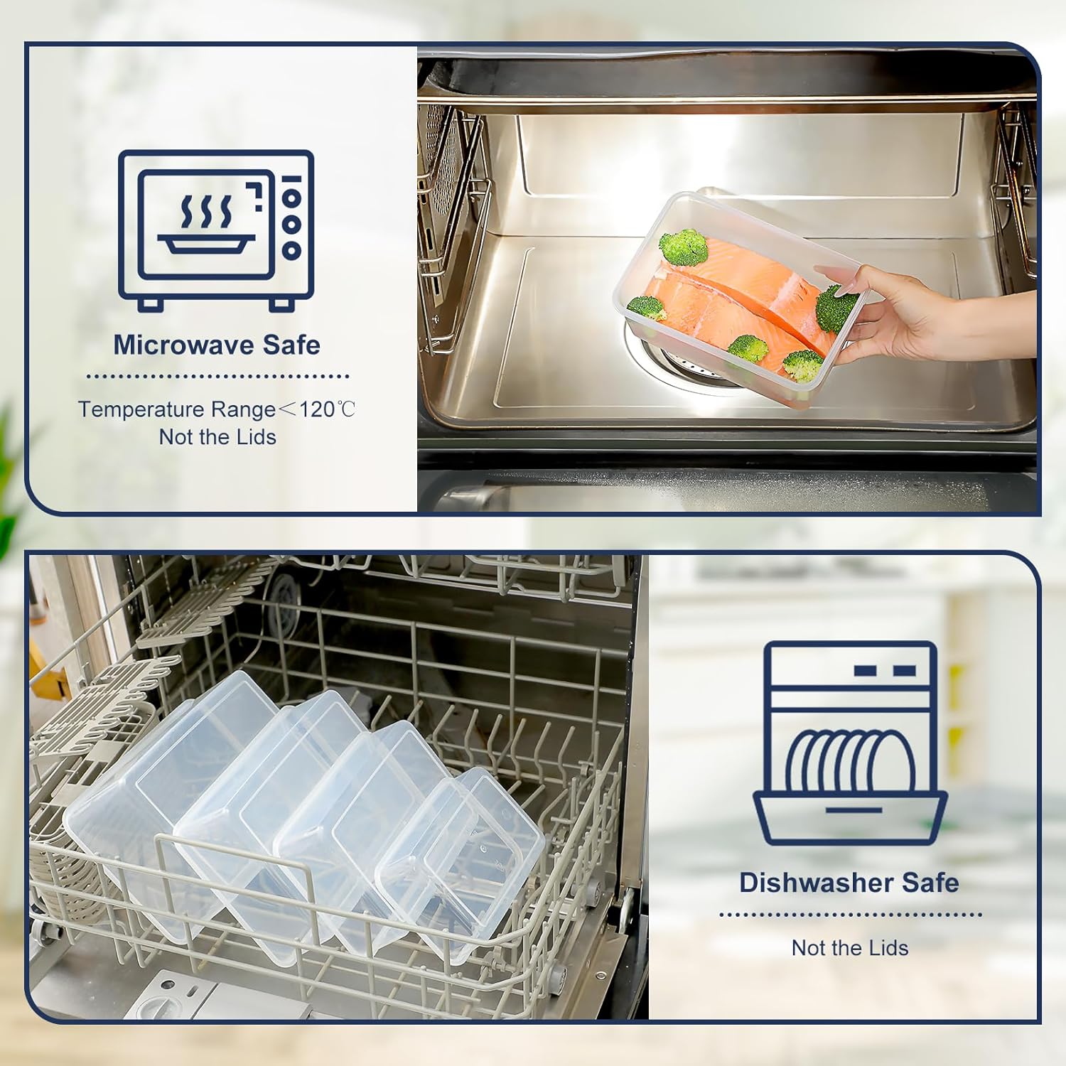 28 Pieces Food Storage Containers with Lids EXTRA LARGE Freezer Containers for Food BPA-Free Meat Fruit Vegetables Plastic Containers with lids