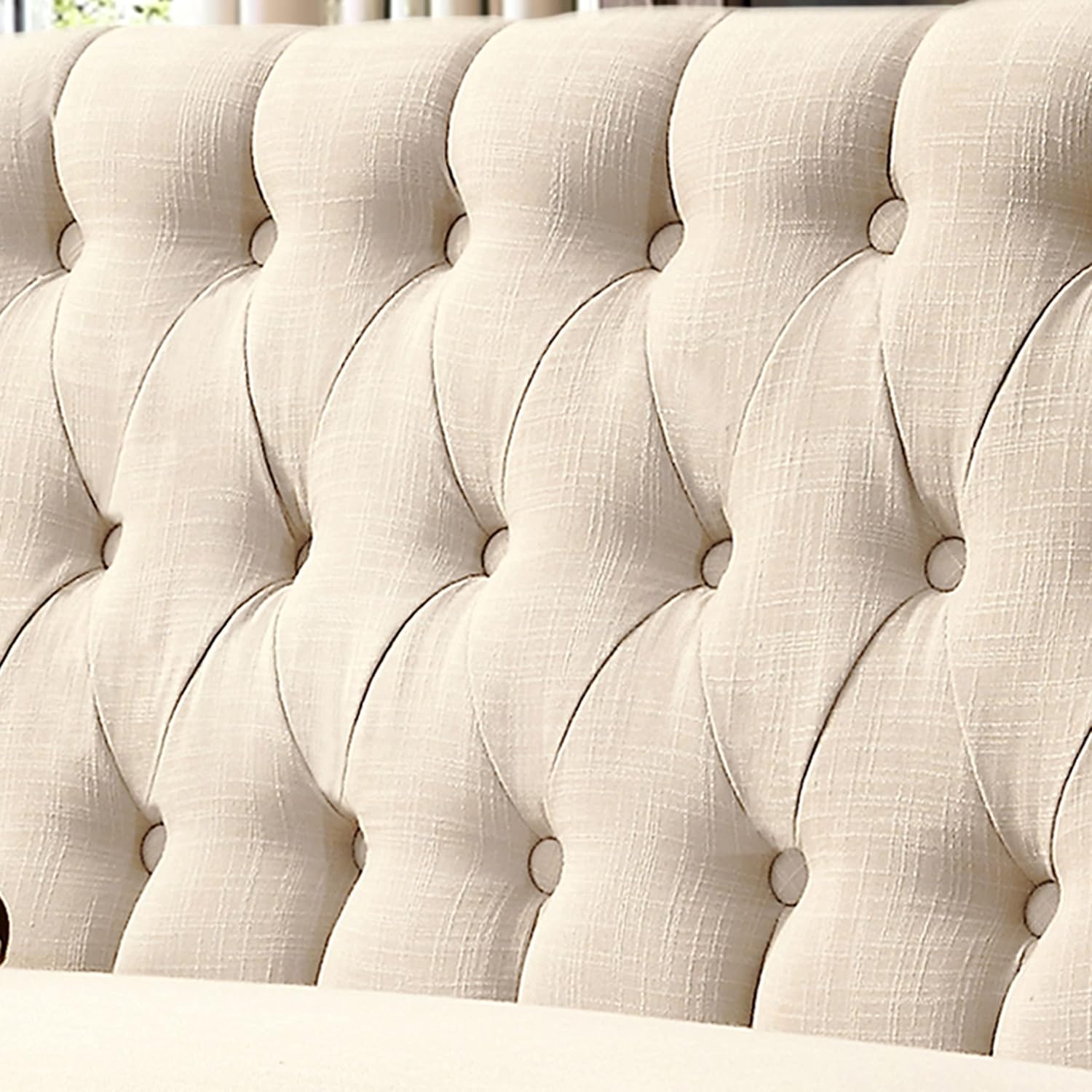 Rosevera Loveseat Sofa for Living Room - Linen, Warm Beige
