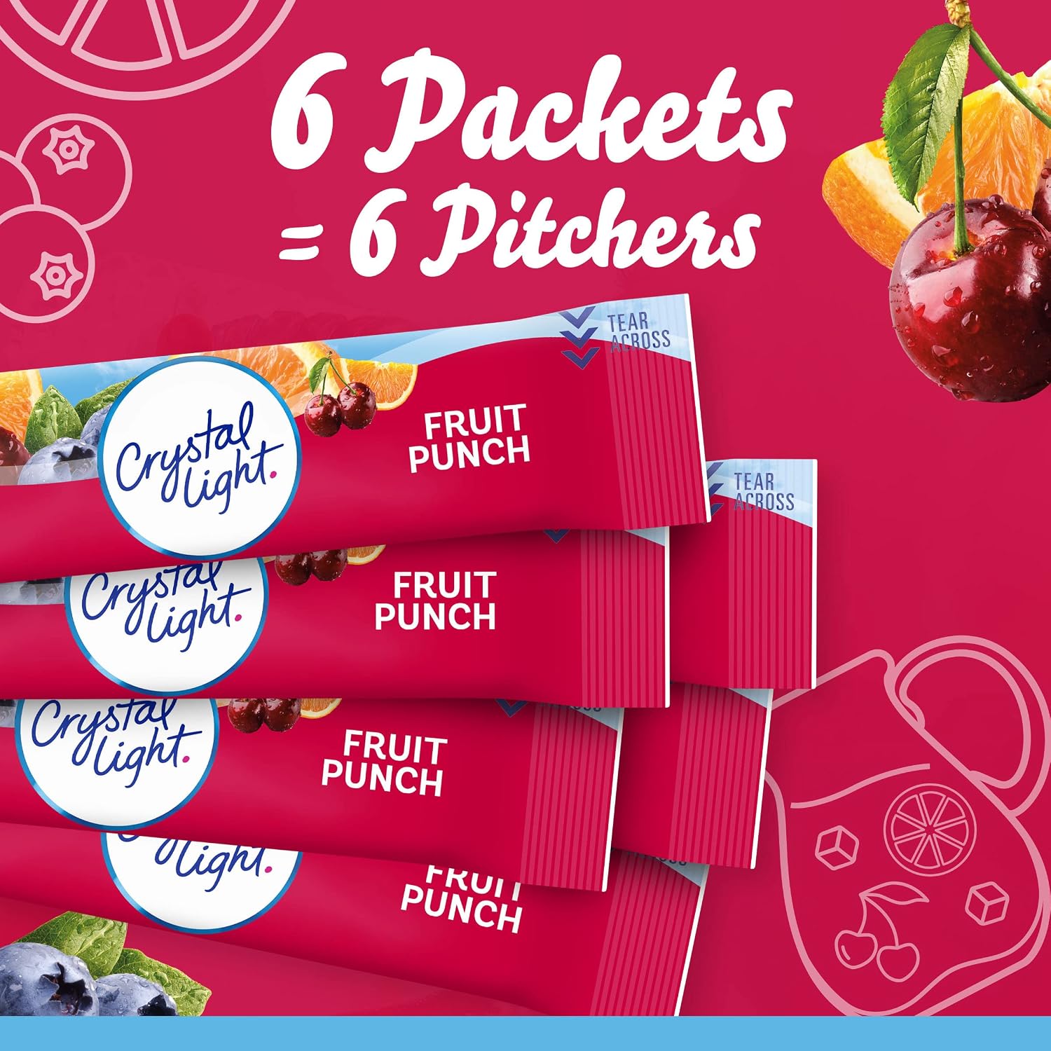 Crystal Light Powdered Drink Mix, 72 Pitcher Pkts, Fruit Punch