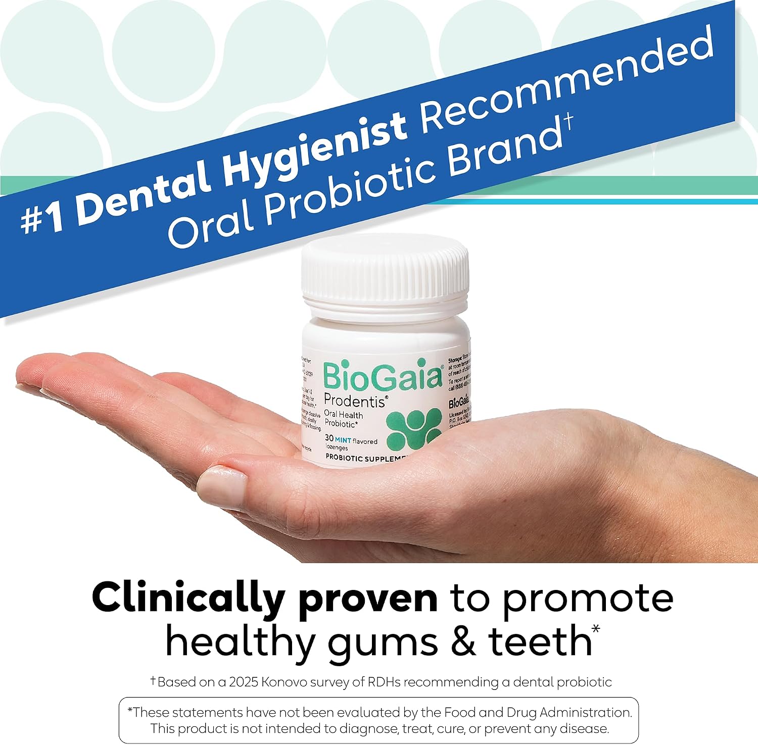 BioGaia Prodentis | Dental Probiotic Lozenges | Promotes Healthy Gums & Teeth | Defends Against Dental Problems | Replenishes Oral Microbiome
