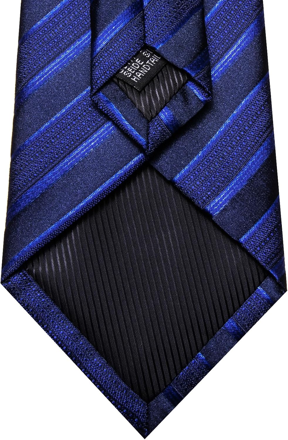 Barry.Wang Plaid Ties for Men Silk Necktie Handkerchief Cuff Links Set