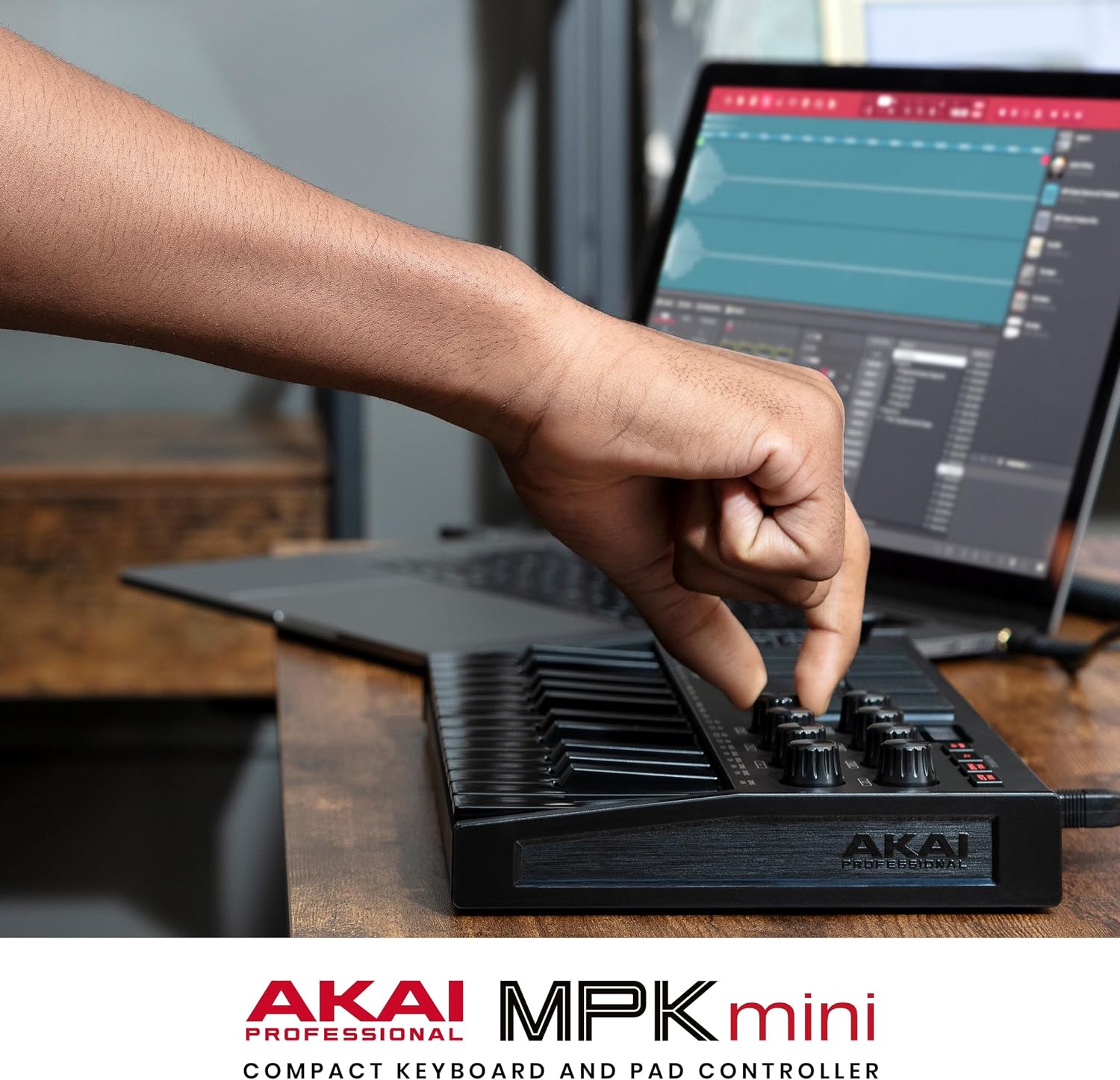 Akai Professional MPK Mini MK3 25-Key USB MIDI Keyboard Controller, Black
