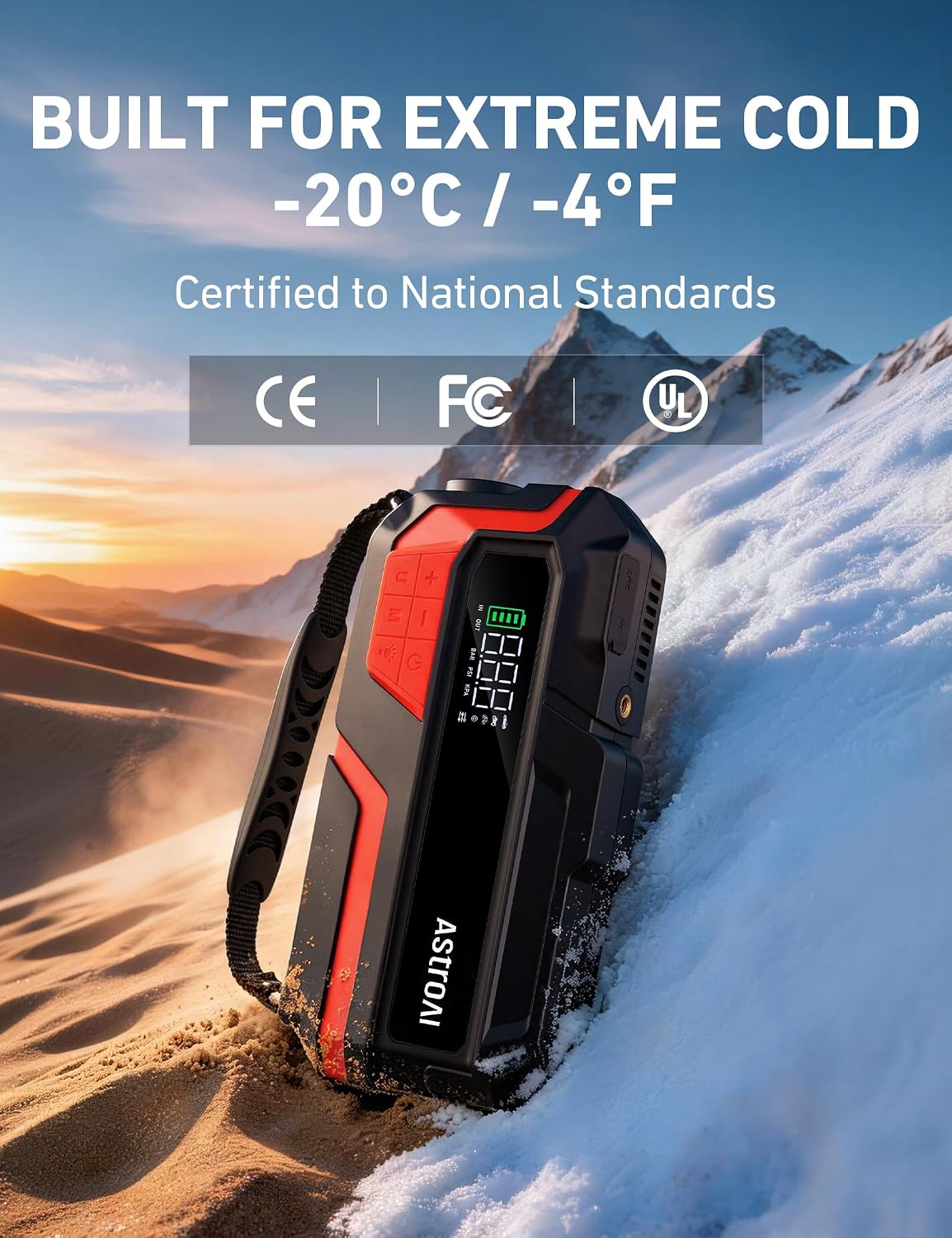 AstroAI S8 Air Jump Starter with Air Compressor, 3000A Peak Car Battery Jump Starter Portable (9.0 Gas/6.5L Diesel) with 150PSI Cordless Auto-Shutoff Tire Inflator, 12V Battery Charger Booster(Orange)