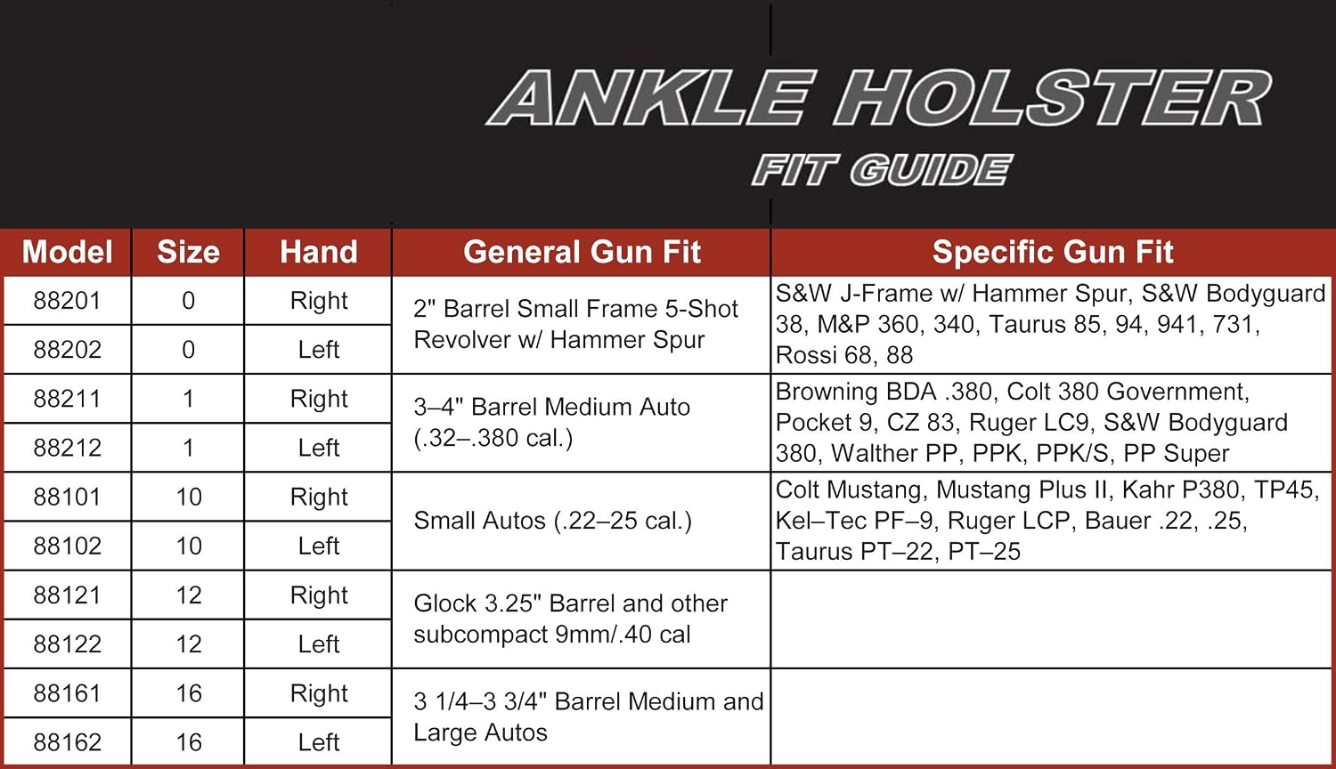 Uncle Mike's Off-Duty and Concealment Kodra Nylon Ankle Holster