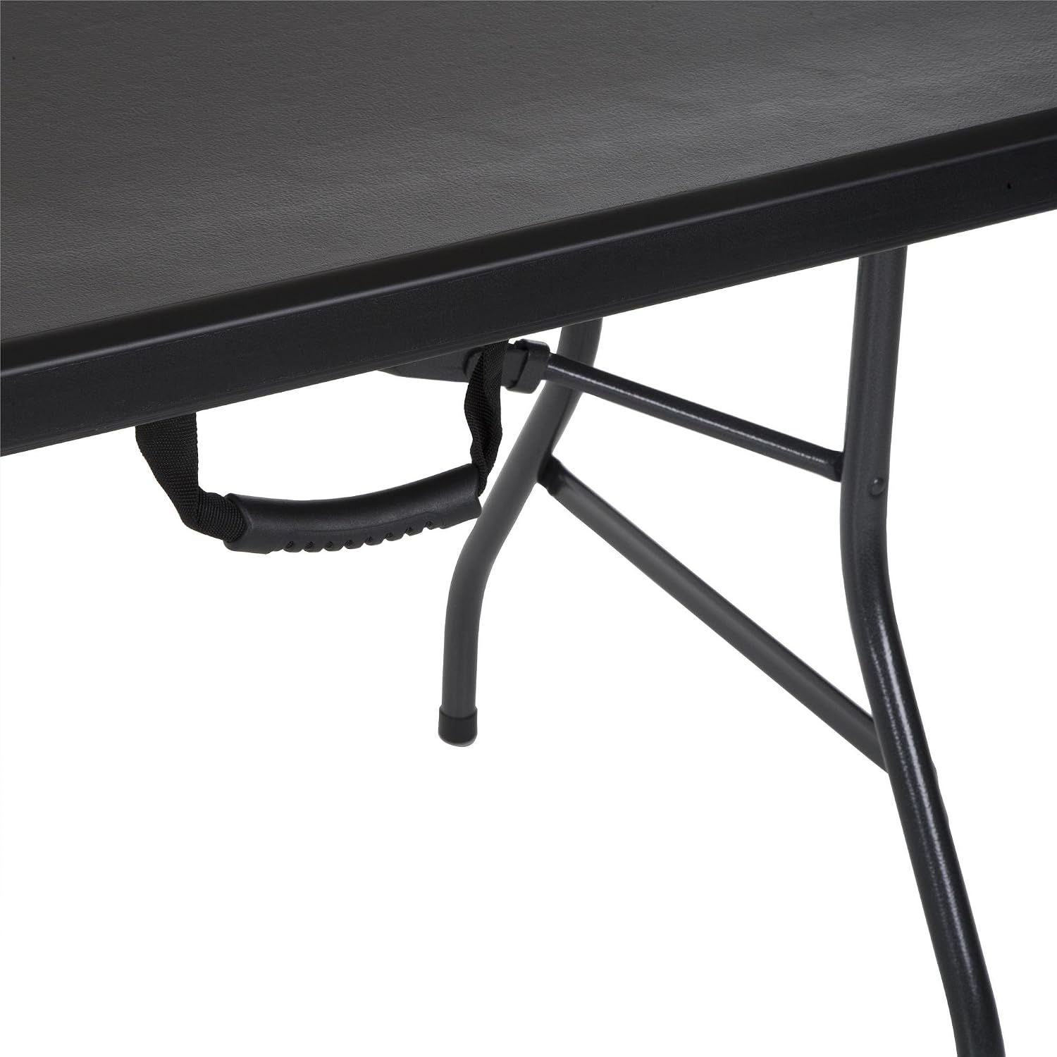 Cosco 6ft Fold-in-Half Blow Molded Folding Table, Indoor/Outdoor, Comfort Handle, Lightweight Plastic Construction - White