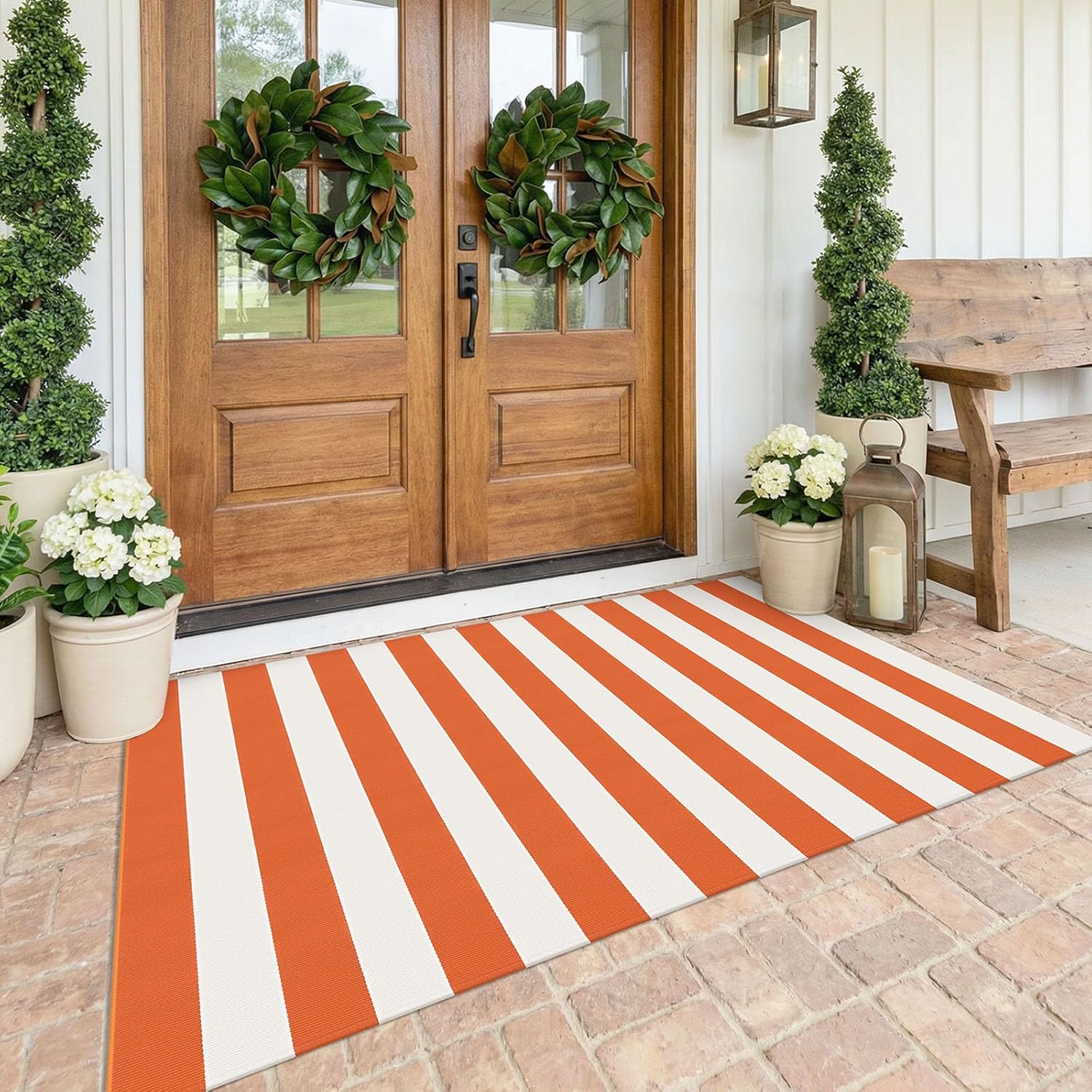 KOZYFLY Black and White Area Rug 3x5 Ft Washable