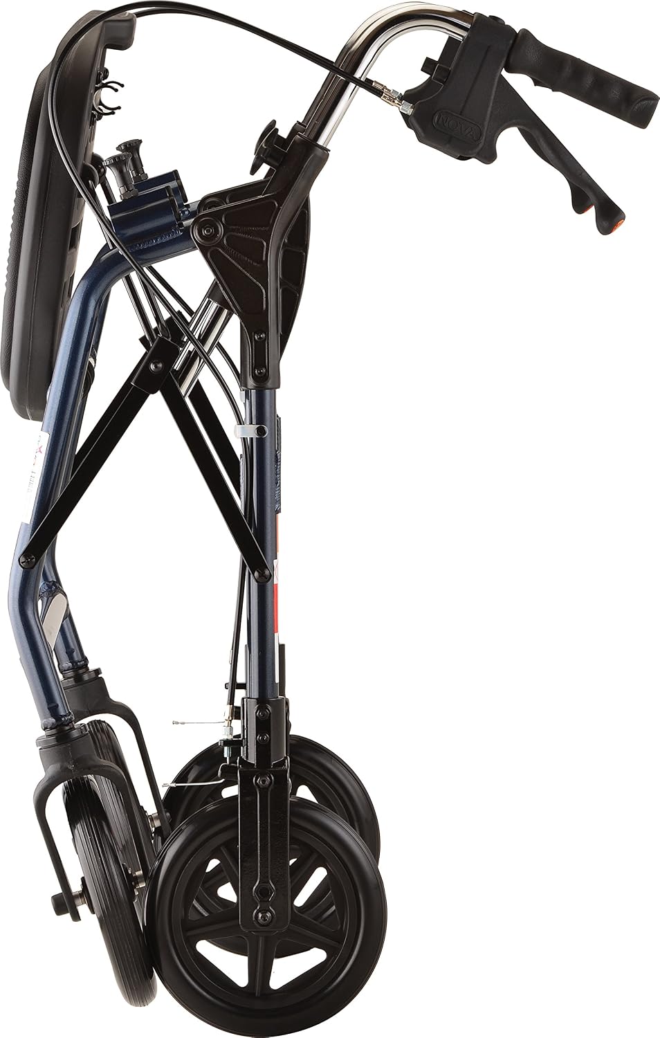 NOVA Mighty Mack Heavy Duty Bariatric Rollator Walker, Rolling Walker with 500 lb. Capacity, Locking Hand Brakes, Padded Seat & Front Basket