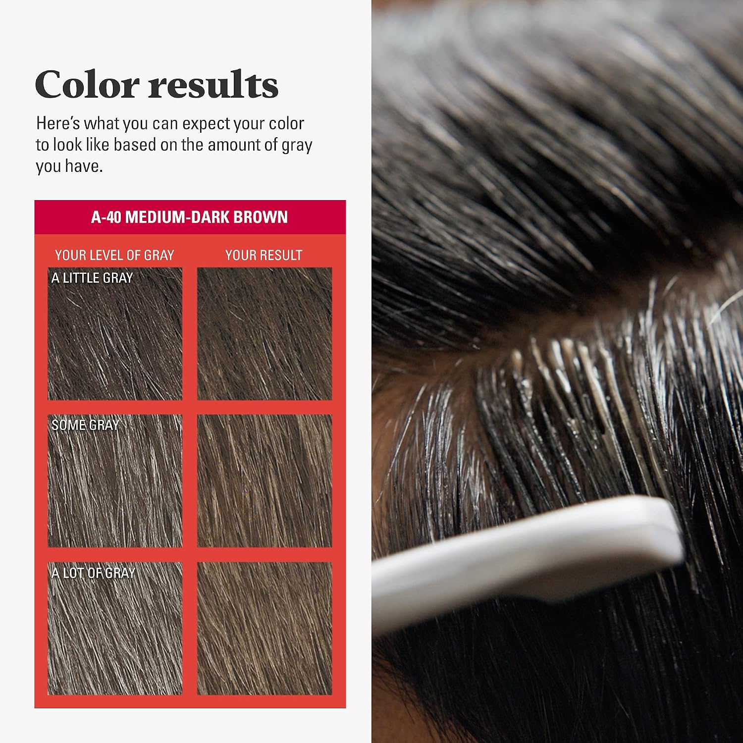 JUST FOR MEN Easy Comb-In Color, No-Mix, Light-Medium Brown A-30 (1 Pack) | Easy Comb-In Color light-medium brown no-mix formula instantly combs away gray. Targeted gray coverage. Easy application.