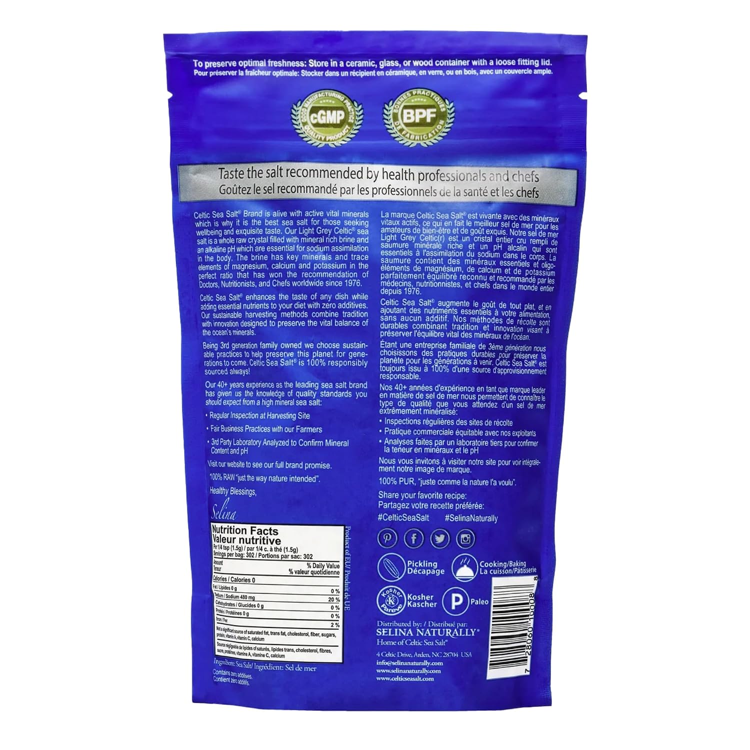 Celtic Sea Salt Light Grey Coarse, Unrefined Mineral Salt, Bulk 5 lb | Bulk coarse crystals with 70+ trace minerals for hydration, finishing, and everyday cooking; hand-harvested, lab tested