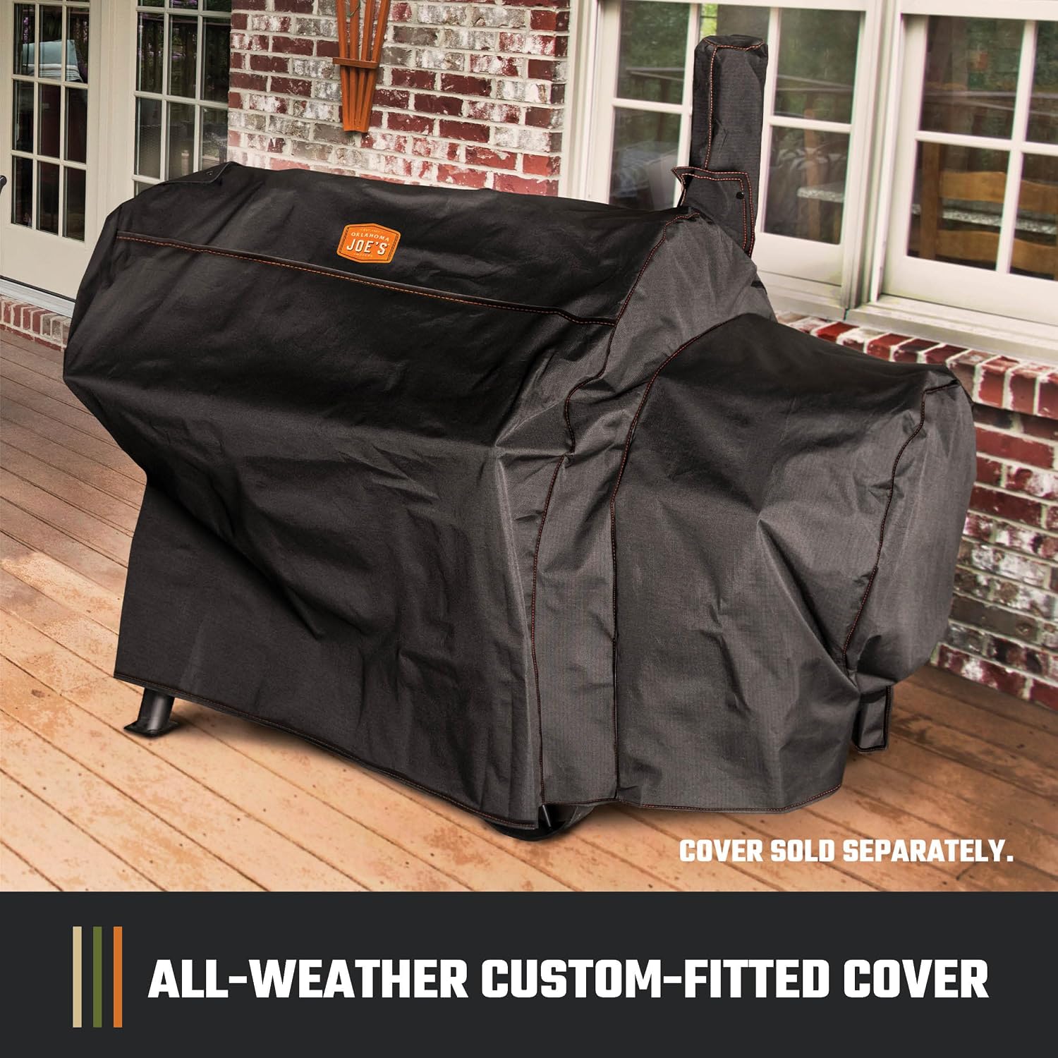 Oklahoma Joe's Longhorn Reverse Flow Offset Charcoal Smoker and Grill with 1060 sq. in. Cooking Area in Black