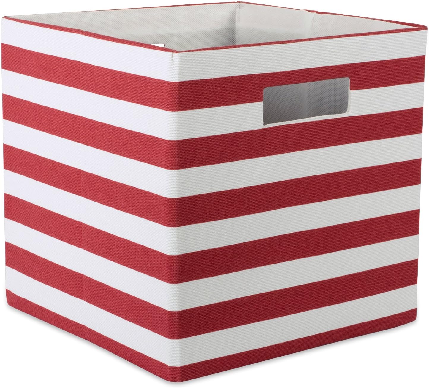 DII Polyester Cube Storage Collection Collapsible Hard Sided Bin, 13x13x13, Black