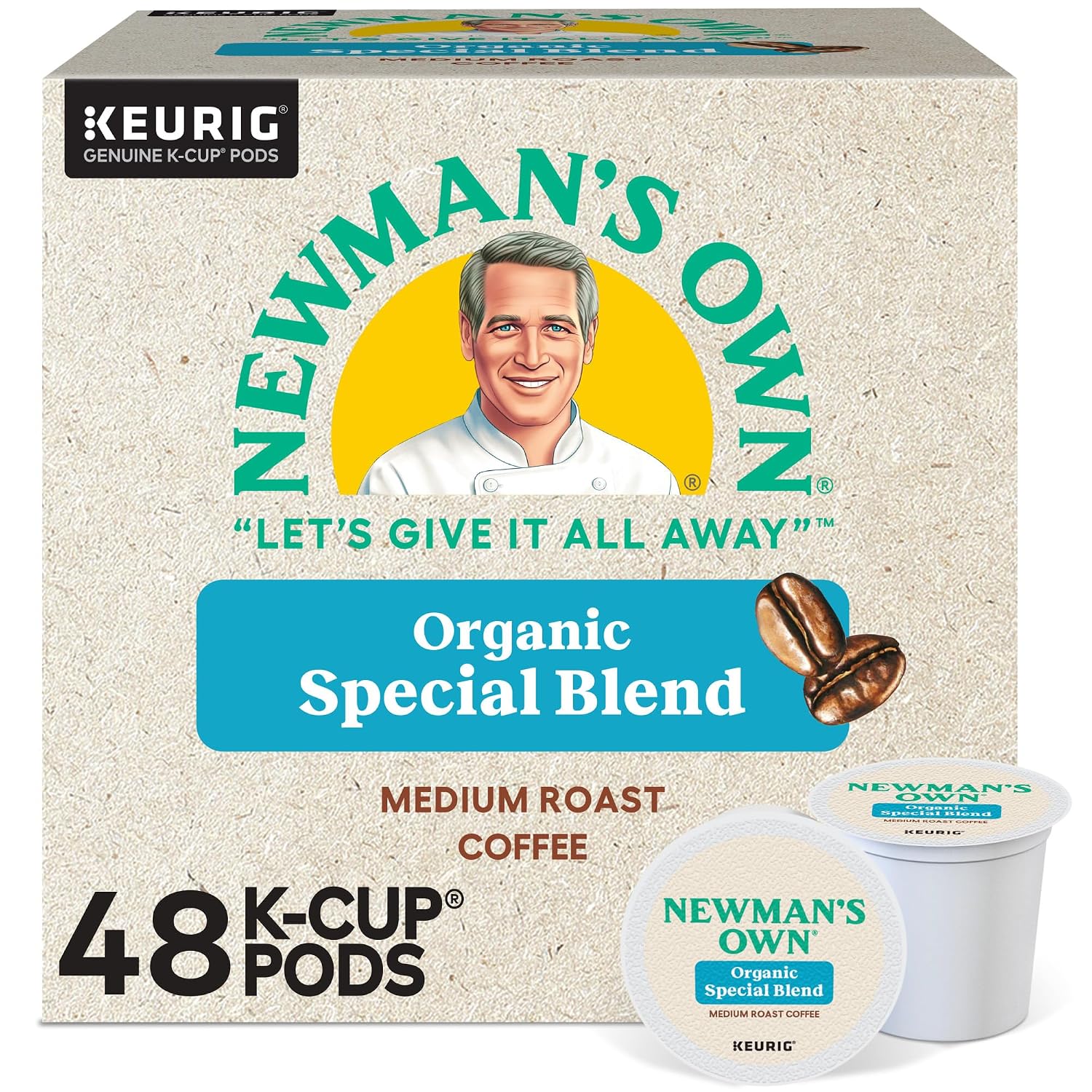 Newman's Own Organics Special Blend Keurig Single-Serve K-Cup Pods, Medium Roast Coffee, 96 Count