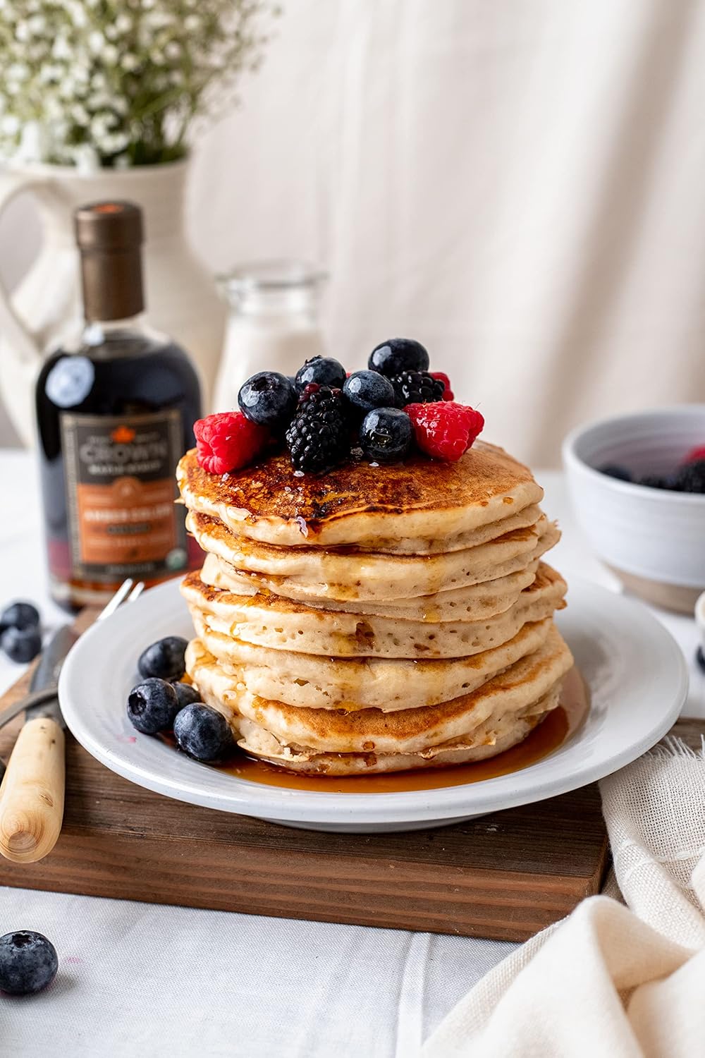 Crown Maple Organic 100% Pure Amber Color Rich Taste Maple Syrup, Flavor Marinades, Cocktails, Pancakes, Squash & Bacon, 12.7 Fl Oz