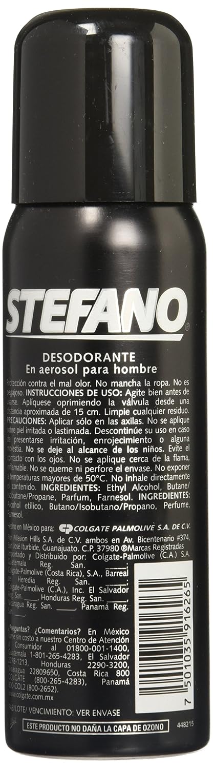 Stefano Black Desodorante / Deodorant Spray by Lournay 4.3 Oz (125 grs)