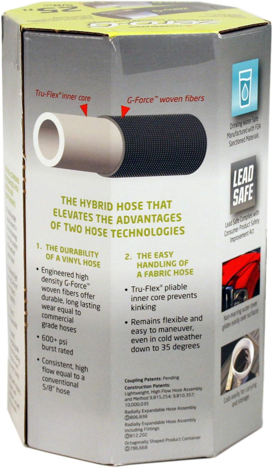 zero-G Lightweight, Kink-Resistant, Heavy Duty Garden Hoses (5/8" x 25')