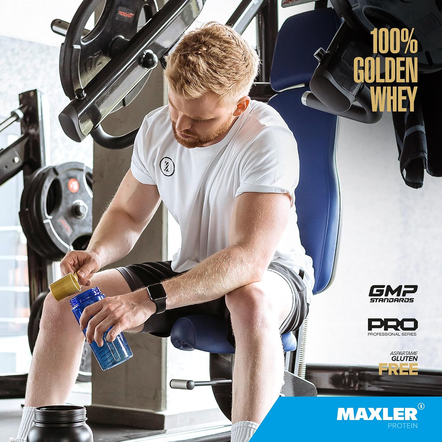 100% Golden Whey Protein - 24g of Protein per Serving - Whey Protein Powder for Pre Post Workout - Fast-Absorbing Whey Concentrate, Isolate & Hydrolysate Blend - Vanilla Ice Cream 2 lb