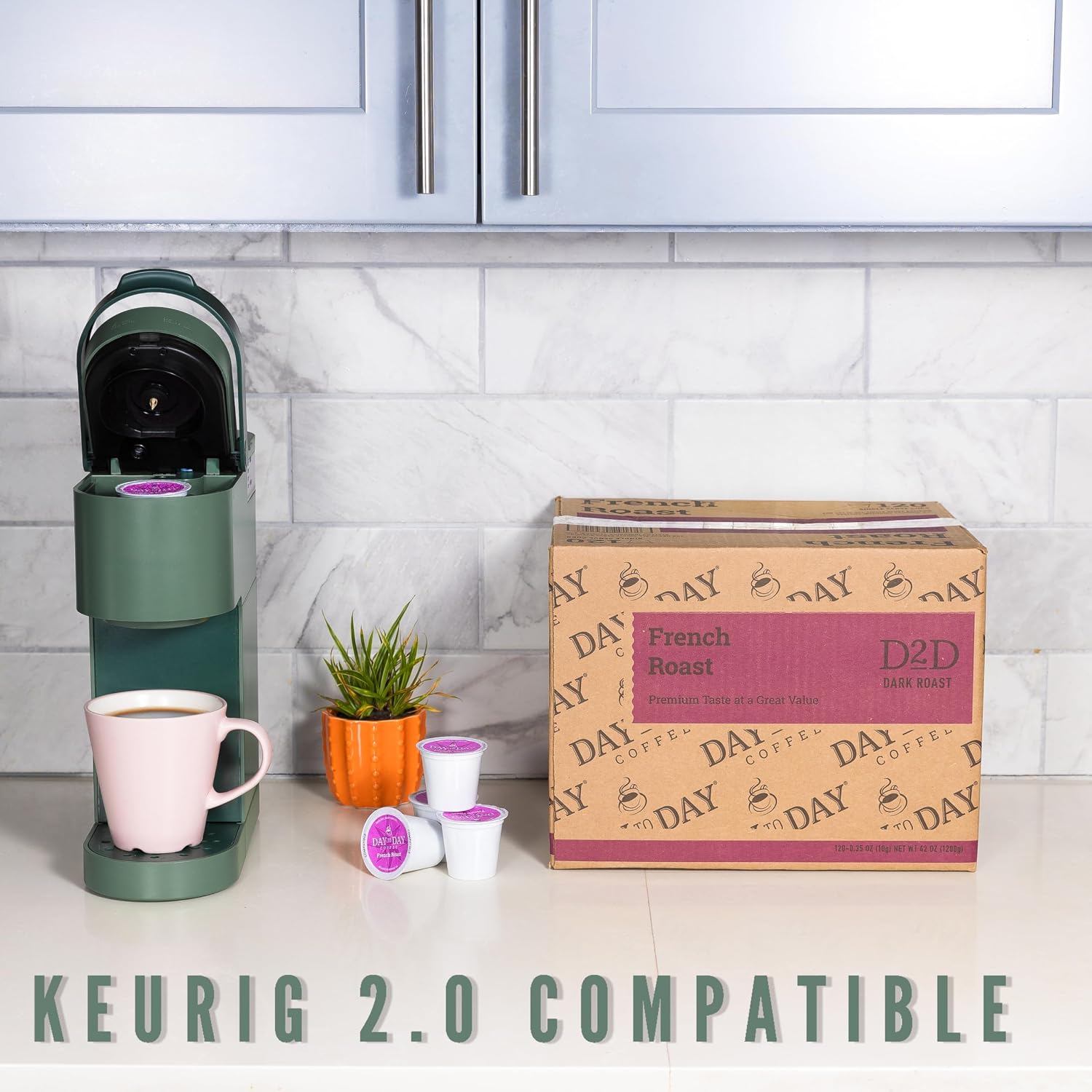 Day To Day Coffee Pods, Breakfast Blend Medium Roast, 120 Count K-Cup | Compatible with Keurig K-Cup brewers. Bulk single serve pods for everyday morning coffee at home, office or breakroom