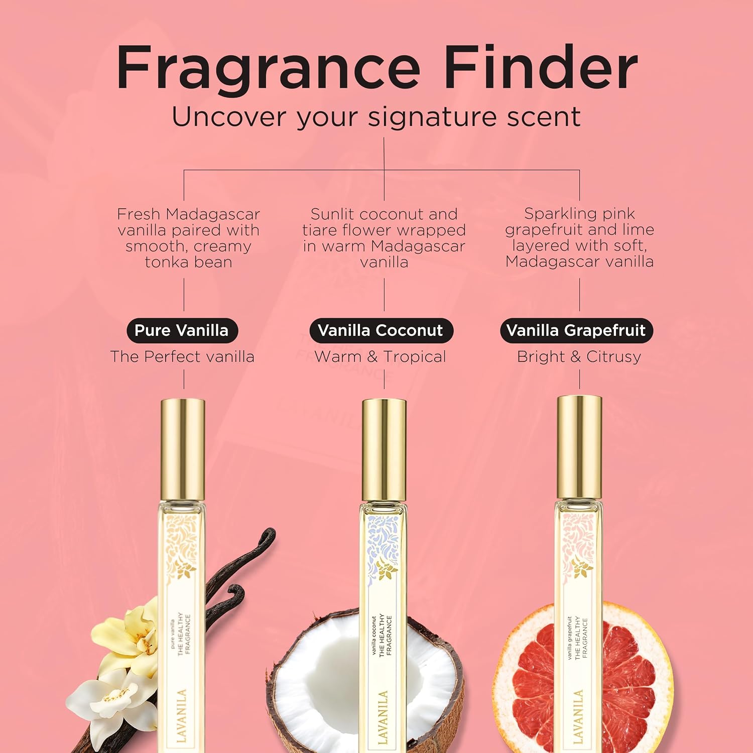 Lavanila Vanilla Grapefruit Perfume for Women, 1.7 Fl Oz | Clean Vanilla Perfume, Long Lasting Women’s Eau de Parfum with Madagascar Vanilla – Natural Fragrance, Women’s Fragrances