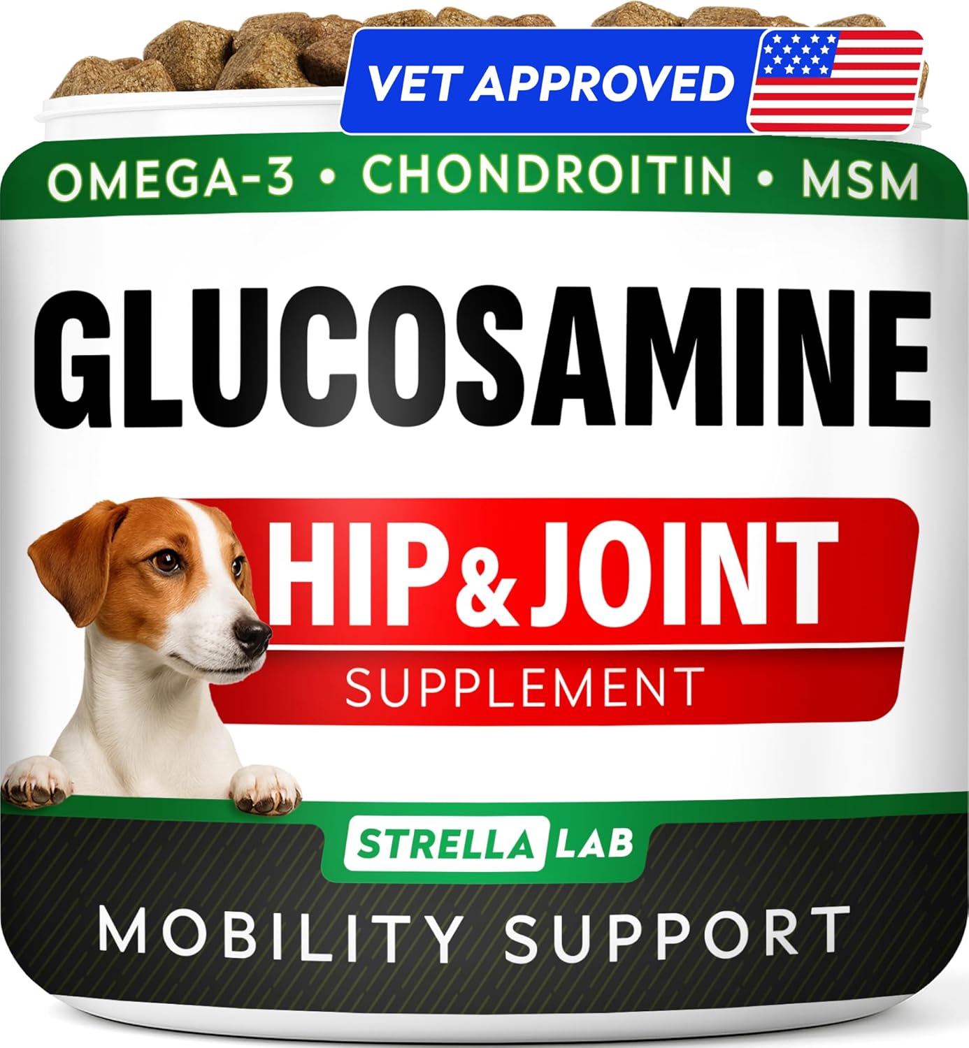Advanced Glucosamine for Dogs, Chondroitin & MSM Hip Joint Supplement Chews