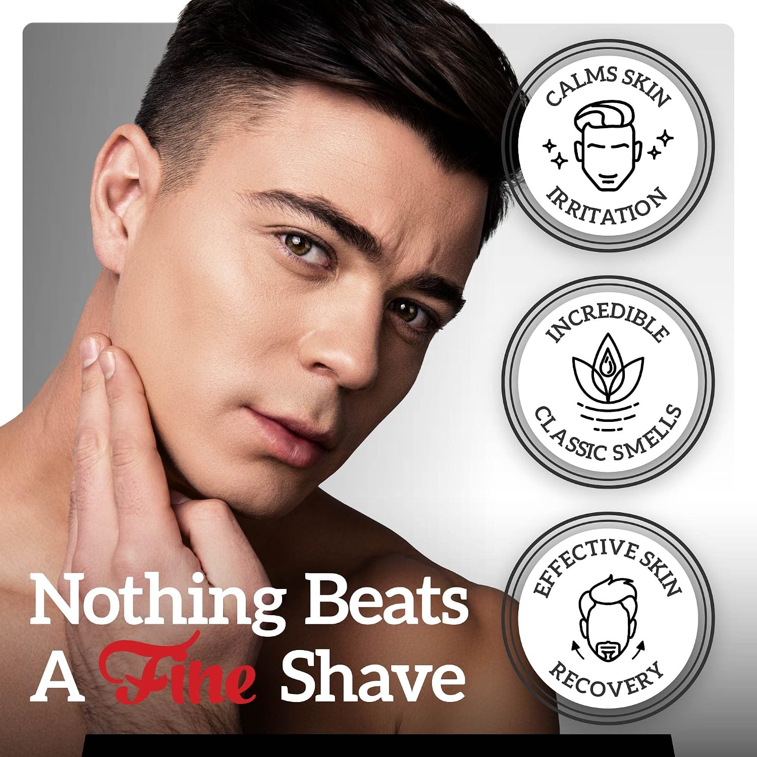 Fine Italian Citrus Classic Aftershave for Men, Made in USA, Four Simple Ingredients, Cooling MentholSplash, Inspired by a 1916 Mediterranean Classic, Bergamot Neroli Petitgrain Scent, 100ml