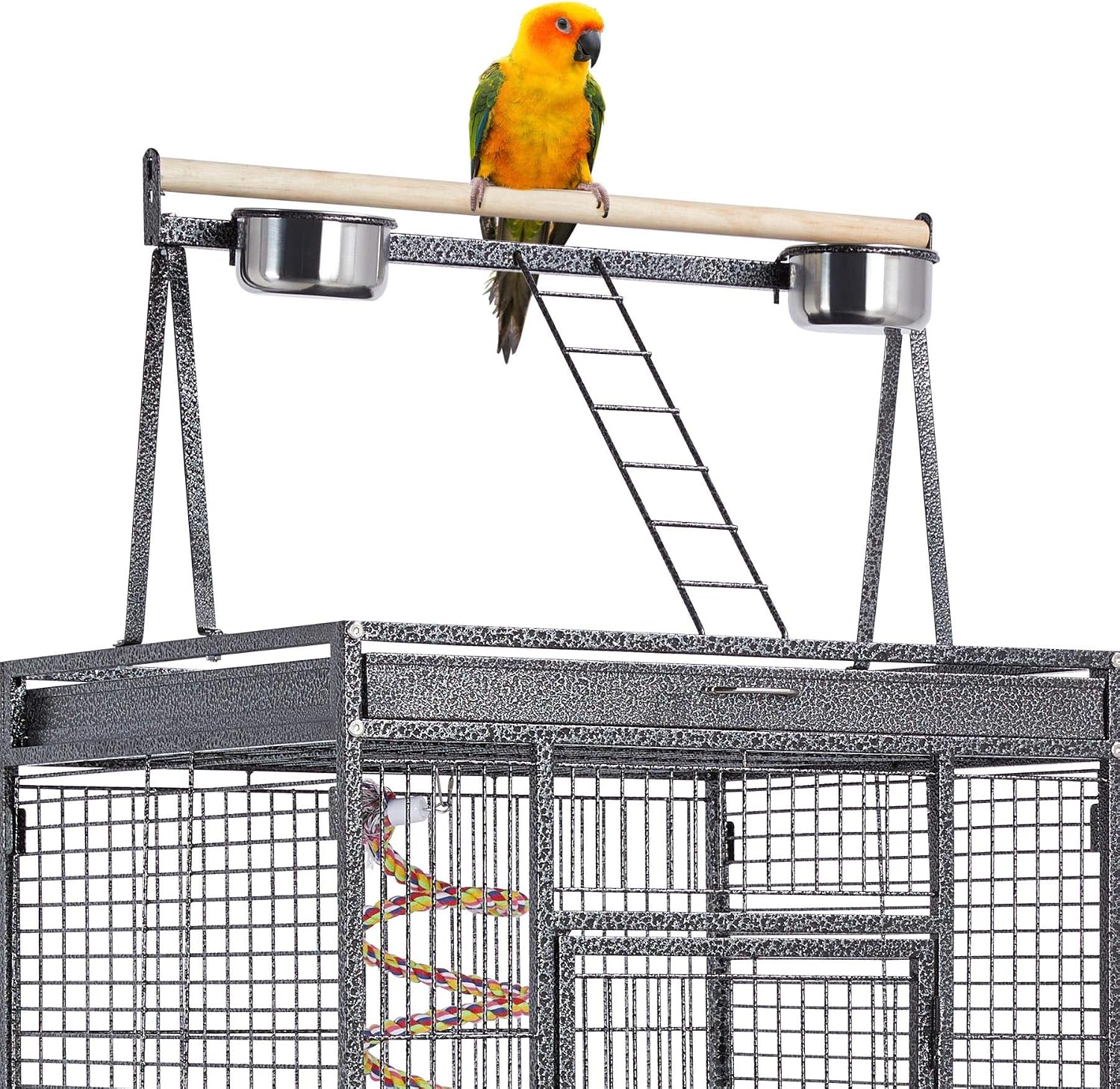 Yaheetech 68-inch Rolling Play Top Large Parrot Bird Cage for African Grey Cockatiel Conure Lovebird Parakeet Budgie