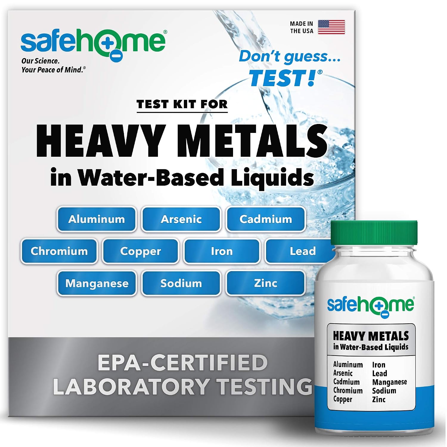 Safe Home® 200-in-1 Ultimate Drinking Water Test Kit – Tests for 200 Parameters at our EPA Certified Lab – Home Inspections, Mortgage Loans, Real Estate Transactions, & More