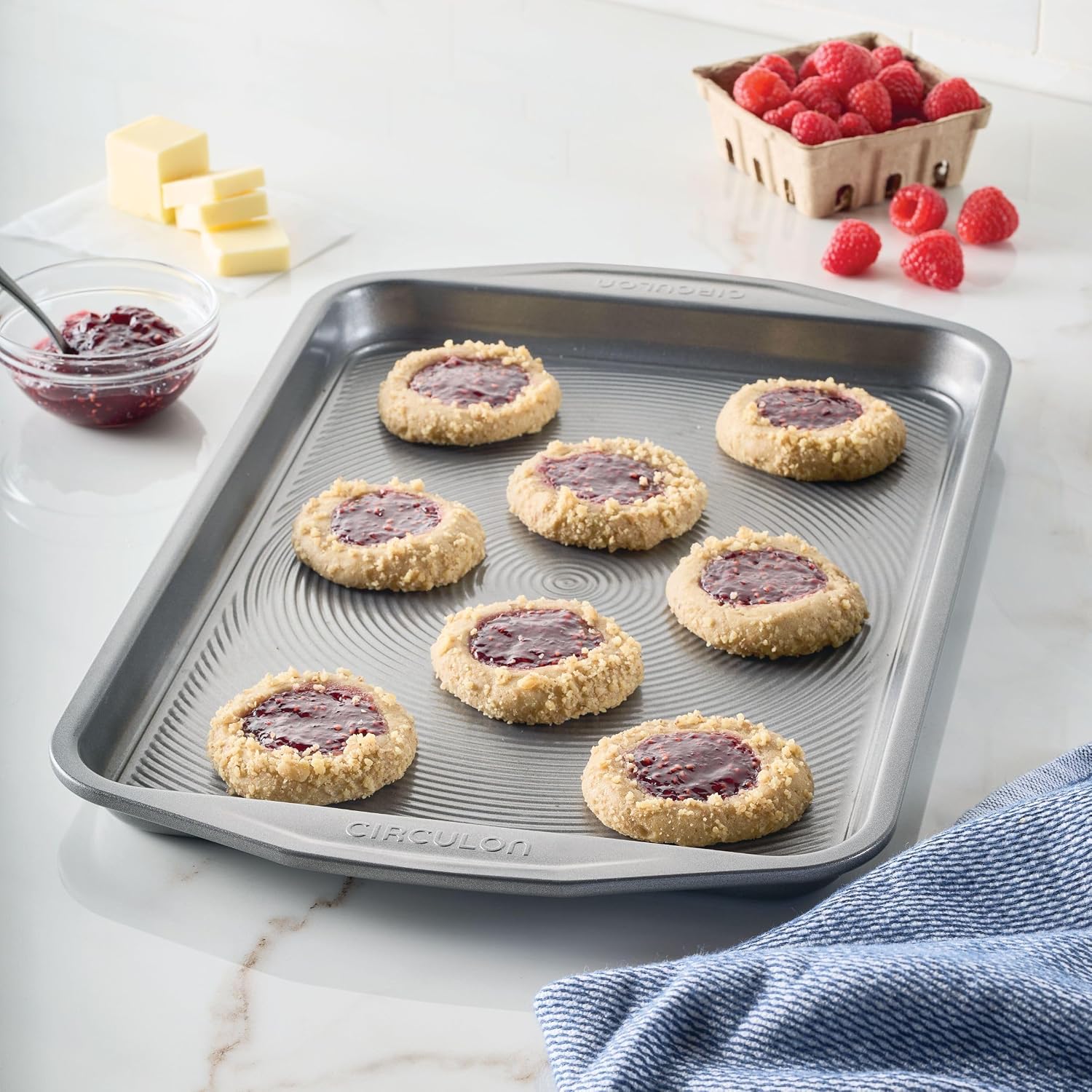 Circulon Nonstick Bakeware Set, Cookie Sheets for Baking Nonstick, 2-Piece, Gray