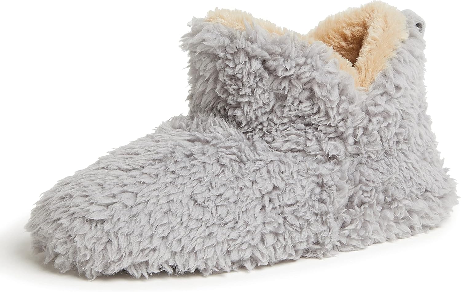 Dearfoams Women's Chelsea Faux Fuzzy Sherpa Indoor House Bootie Slipper