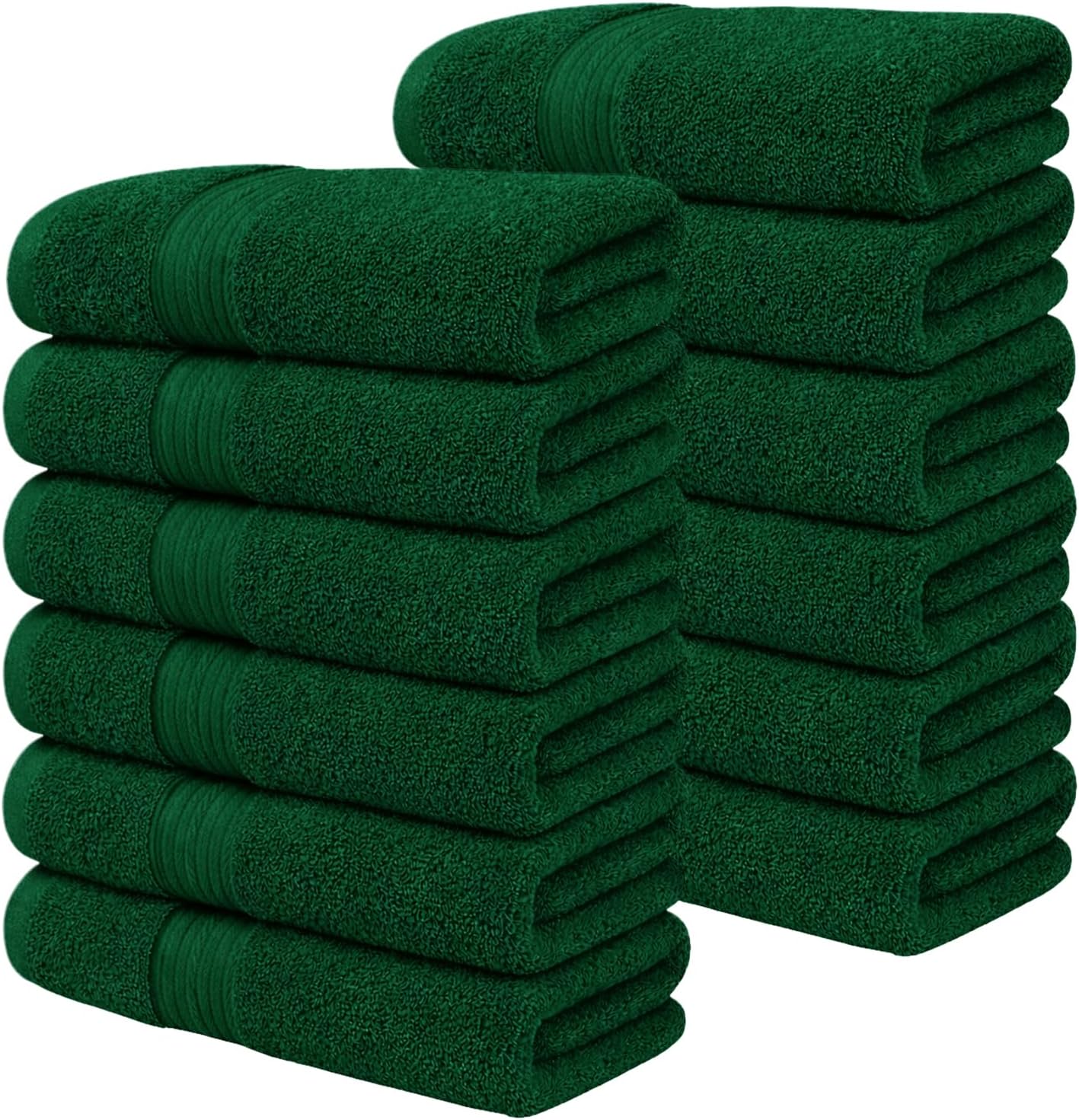 Ample Decor 100% Cotton Hand Towels 18x28 Inches, 600 GSM, Soft & Absorbent, Set of 12, Purple