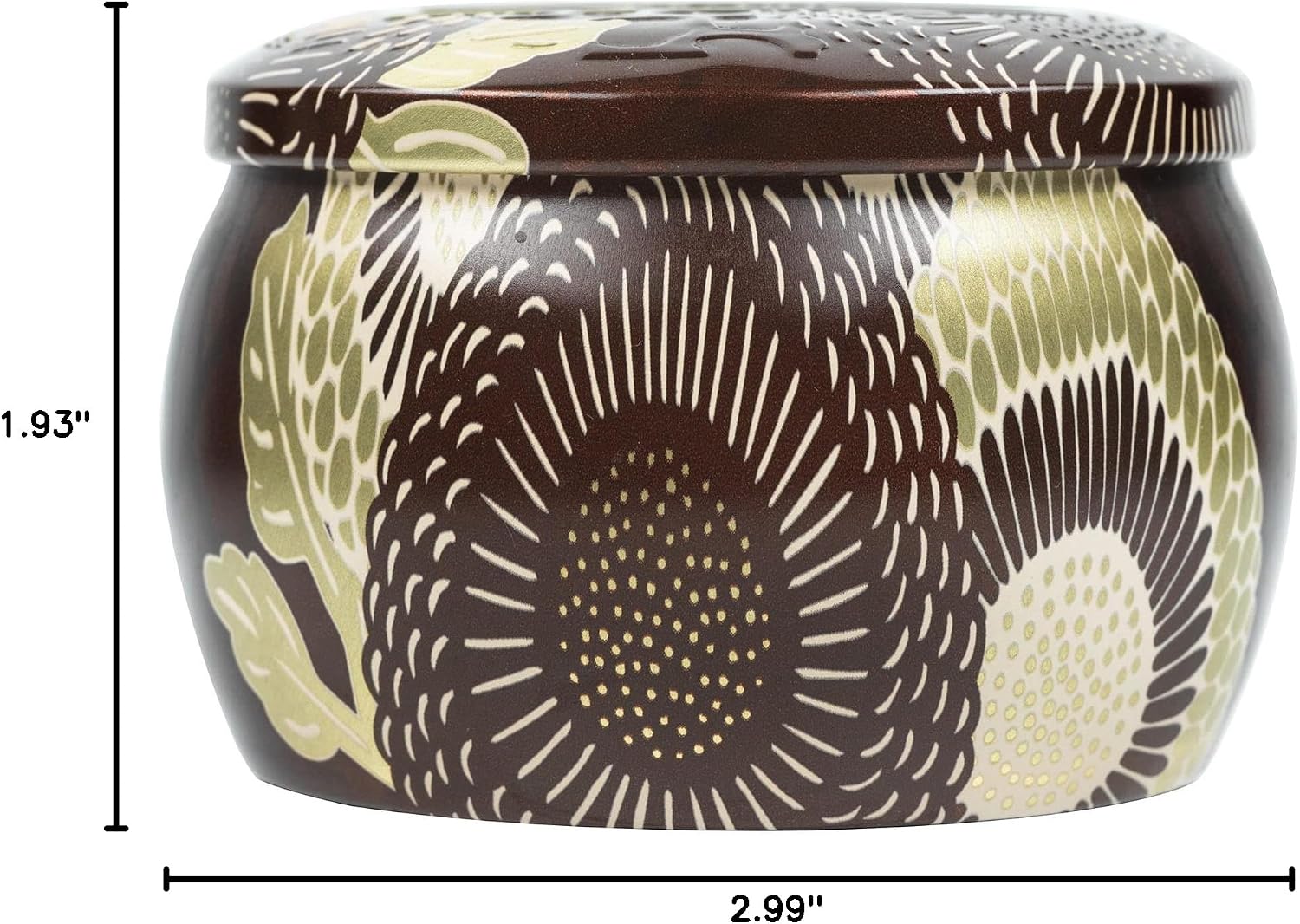Voluspa Baltic Amber Candle | Mini Tin | 4 Oz. | 25 Hour Burn Time | Coconut Wax for a Cleaner Burn