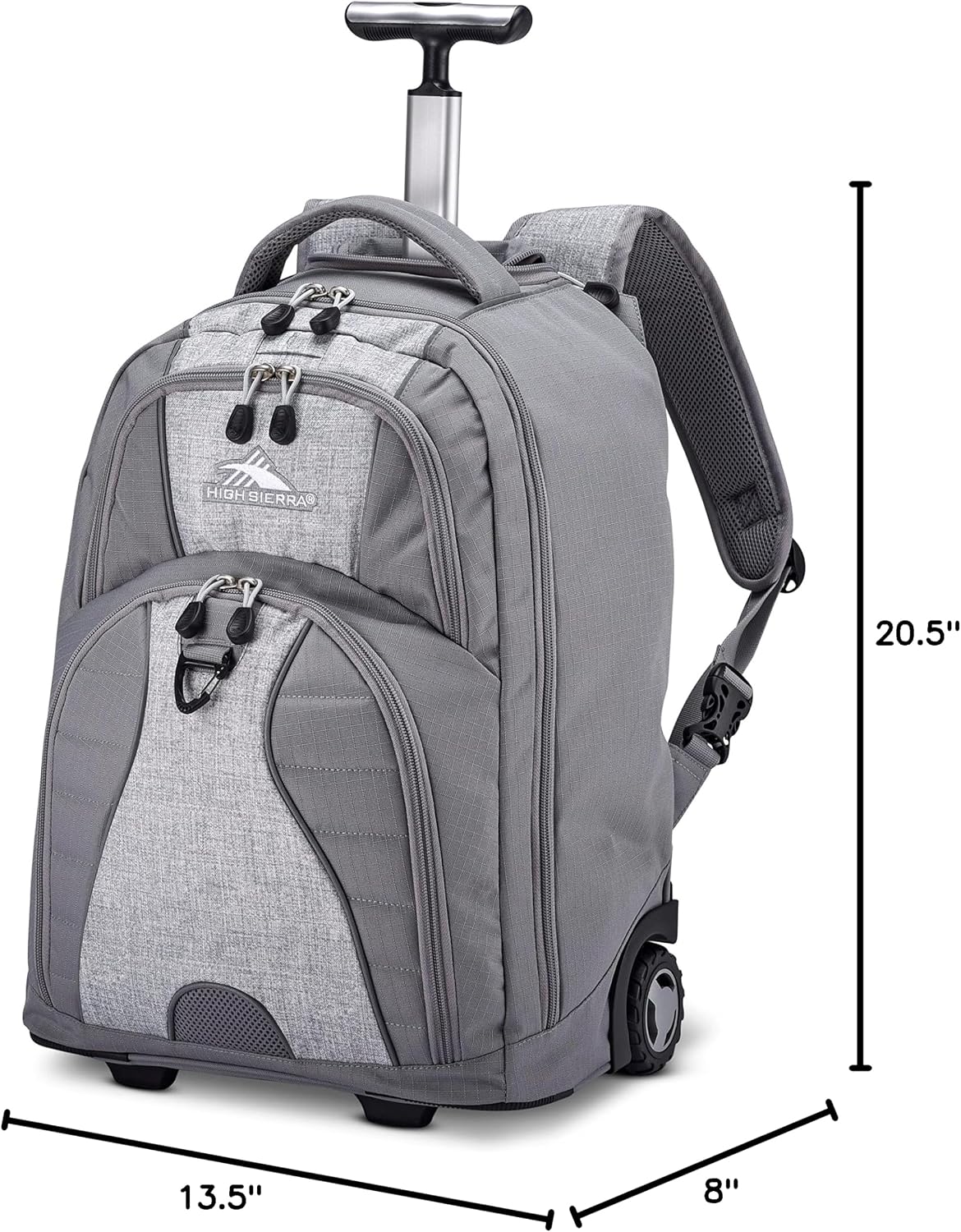 High Sierra Freewheel Wheeled Laptop Backpack, True Navy, 20.5 x 13.5 x 8-Inch