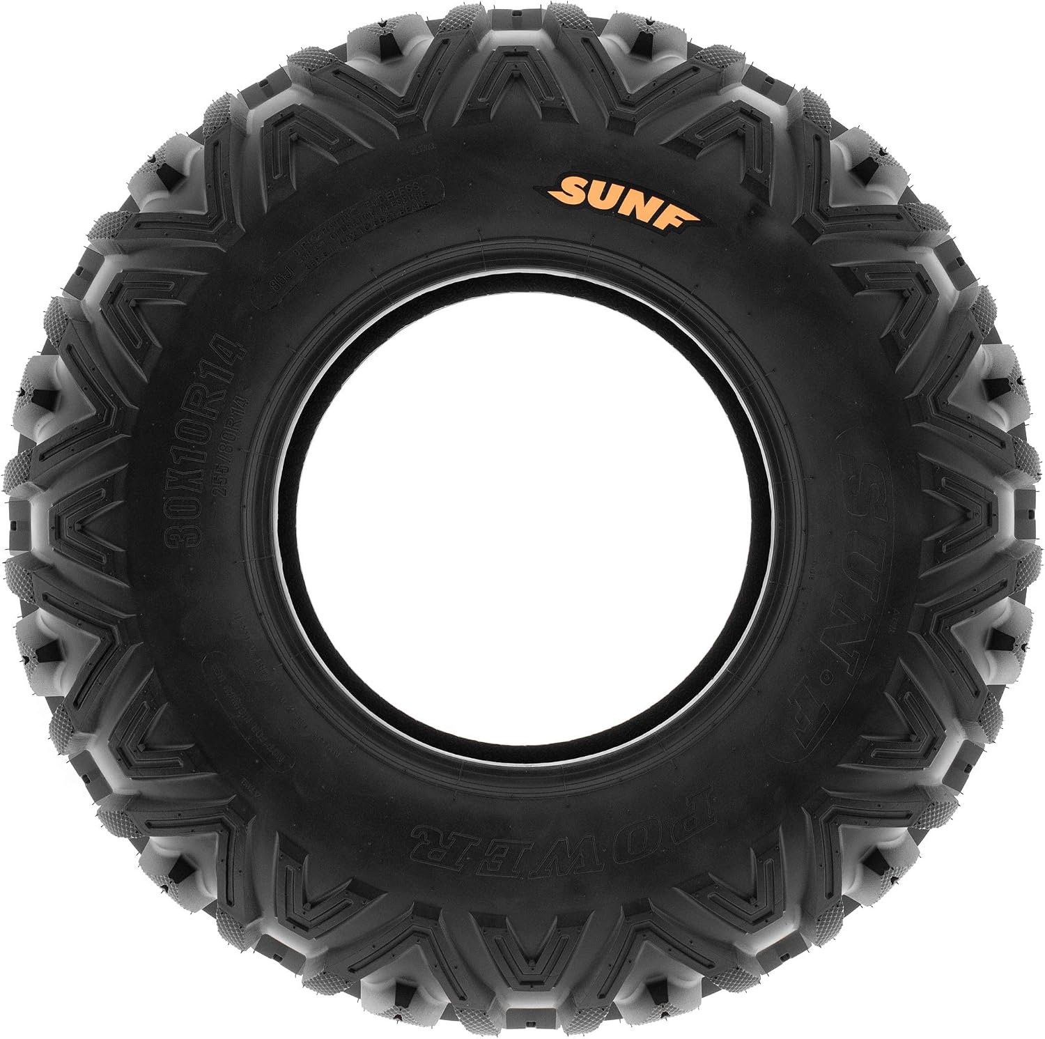 SunF ATV Tires 25x10-12 UTV Tire 25x10x12 All Terrain Off-Road Mud Tires, 6 Ply Tubeless