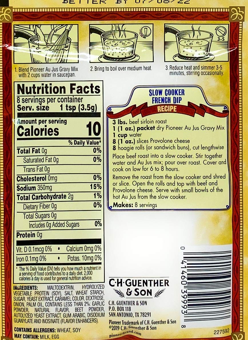 Pioneer Brand French Dip Au Jus Gravy Mix 1oz - 1ct