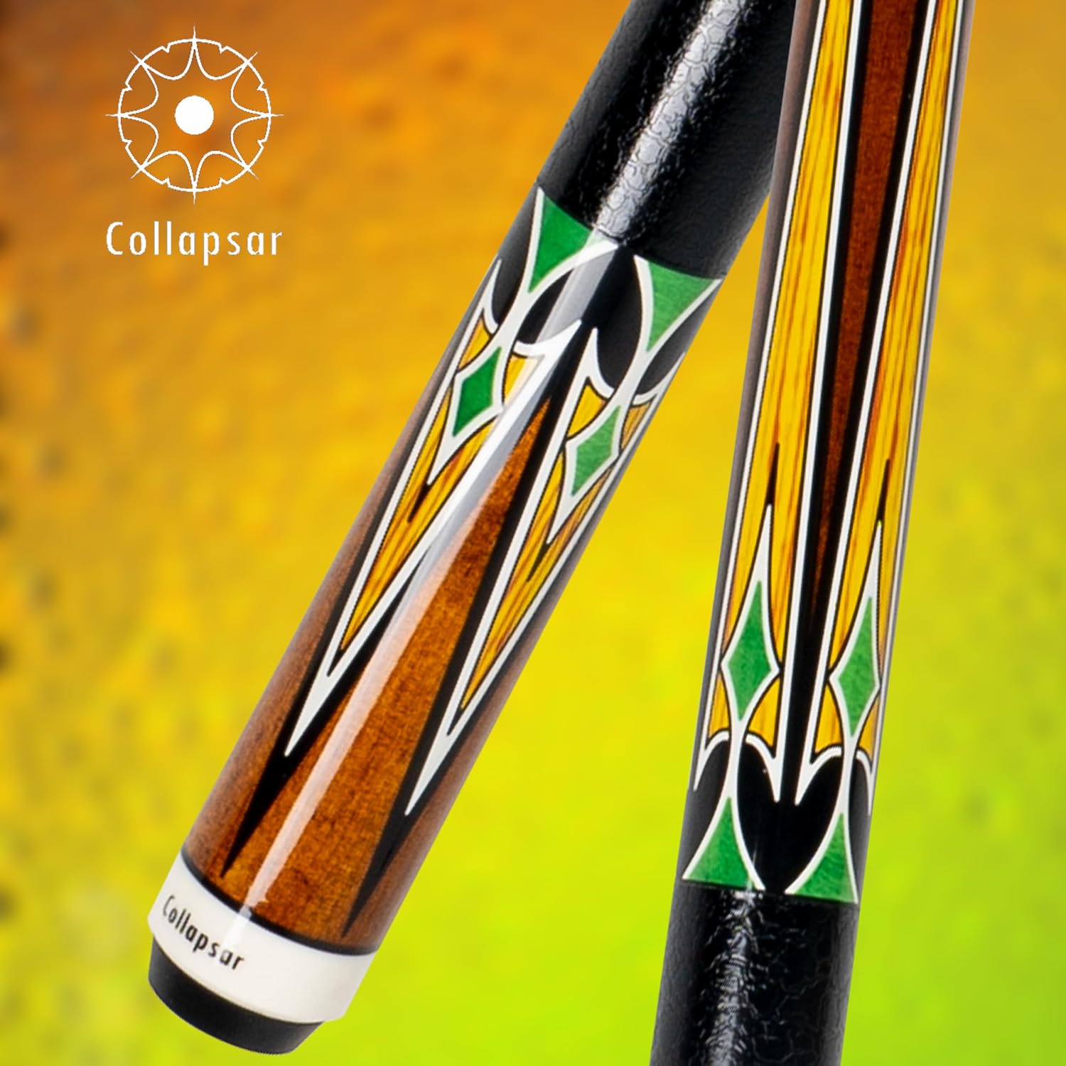 Collapsar CA Pool Stick with 1X1 Hard Case 58" Billiard Cue Stick | Canadian Maple Shaft with 13mm Cue Tip,19-21 oz Professional Pool Cue Set
