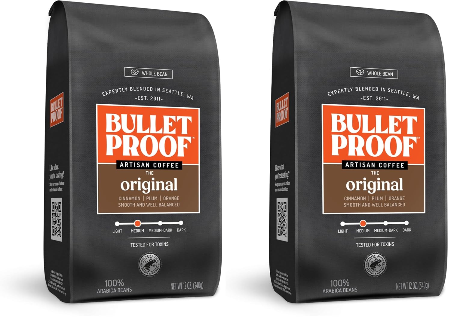Bulletproof French Kick Dark Roast Whole Bean Coffee, 12 Ounces, 100% Arabica Coffee Sourced from Guatemala, Colombia & El Salvador
