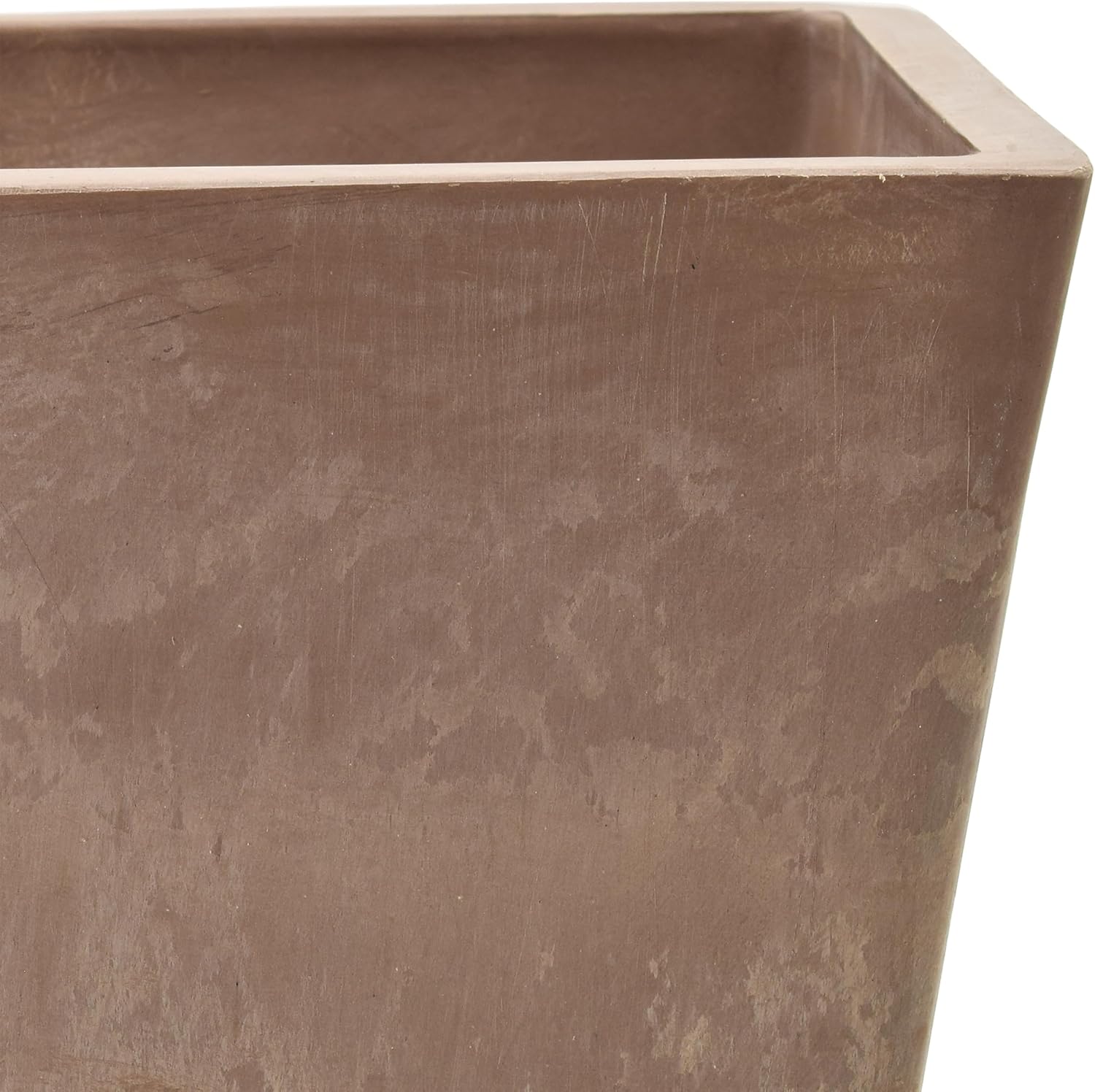 Arcadia Garden Products PSW U45CT Plastic/Stone/Wood Composite Simplicity Window Box, No Drainage Hole (Drillable), 17.5" x 7" x 6", Cement Color