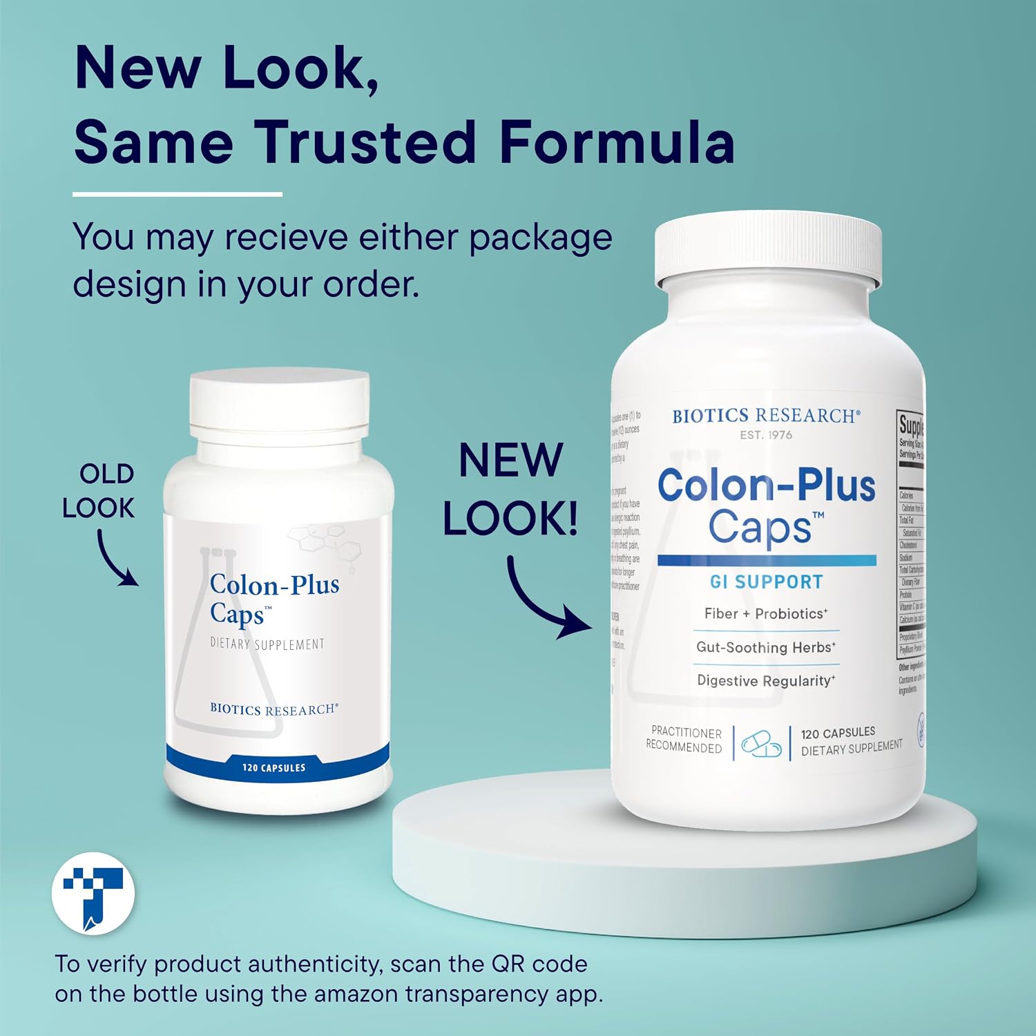 BIOTICS RESEARCH Colon Plus Caps Fiber Capsule, Digestive Health, Soluble, Insoluble Fiber, Laxative, Relieve Constipation, Regularity, Heart Health