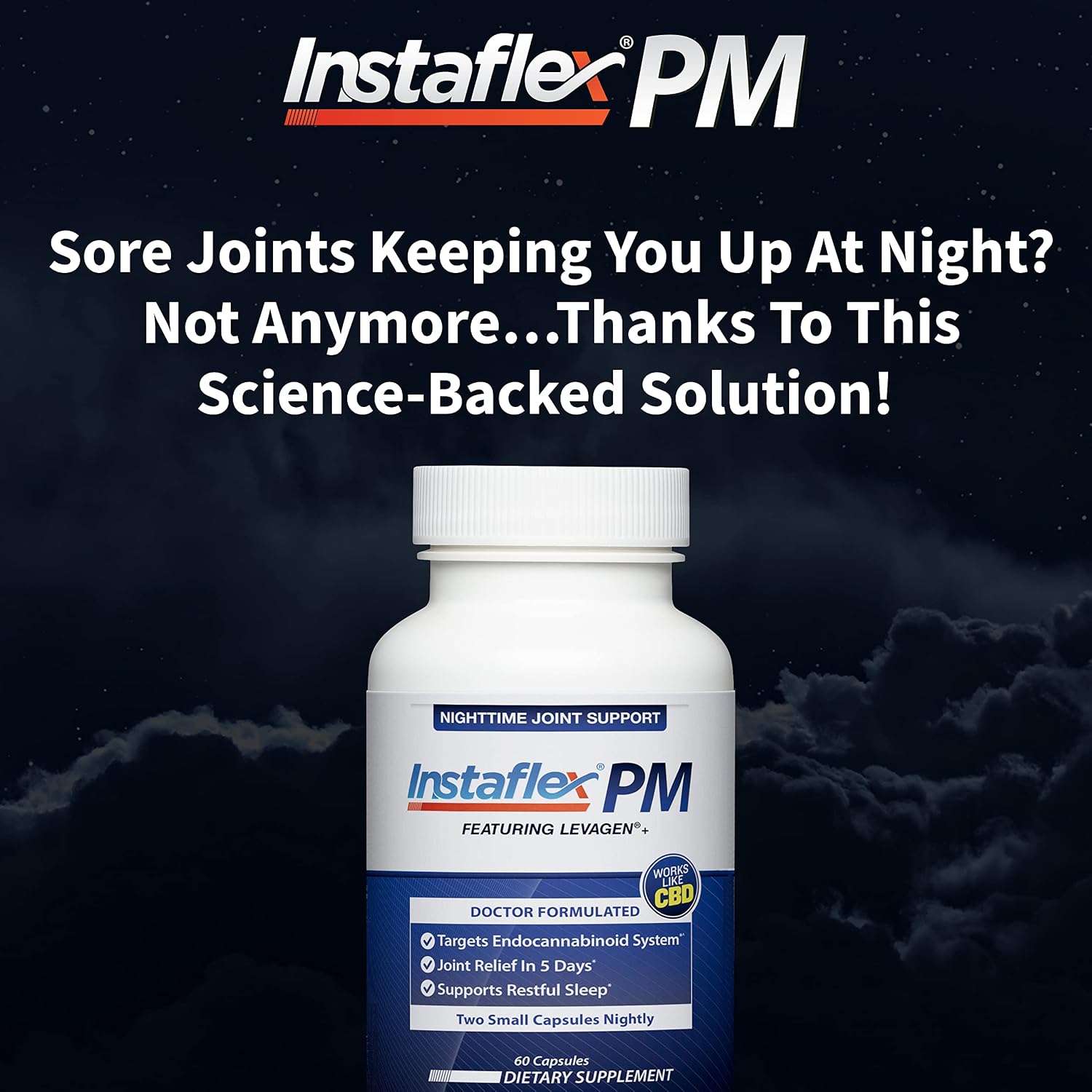Instaflex PM Nighttime Joint Supplement, Mobility and Sleep Support, 60ct